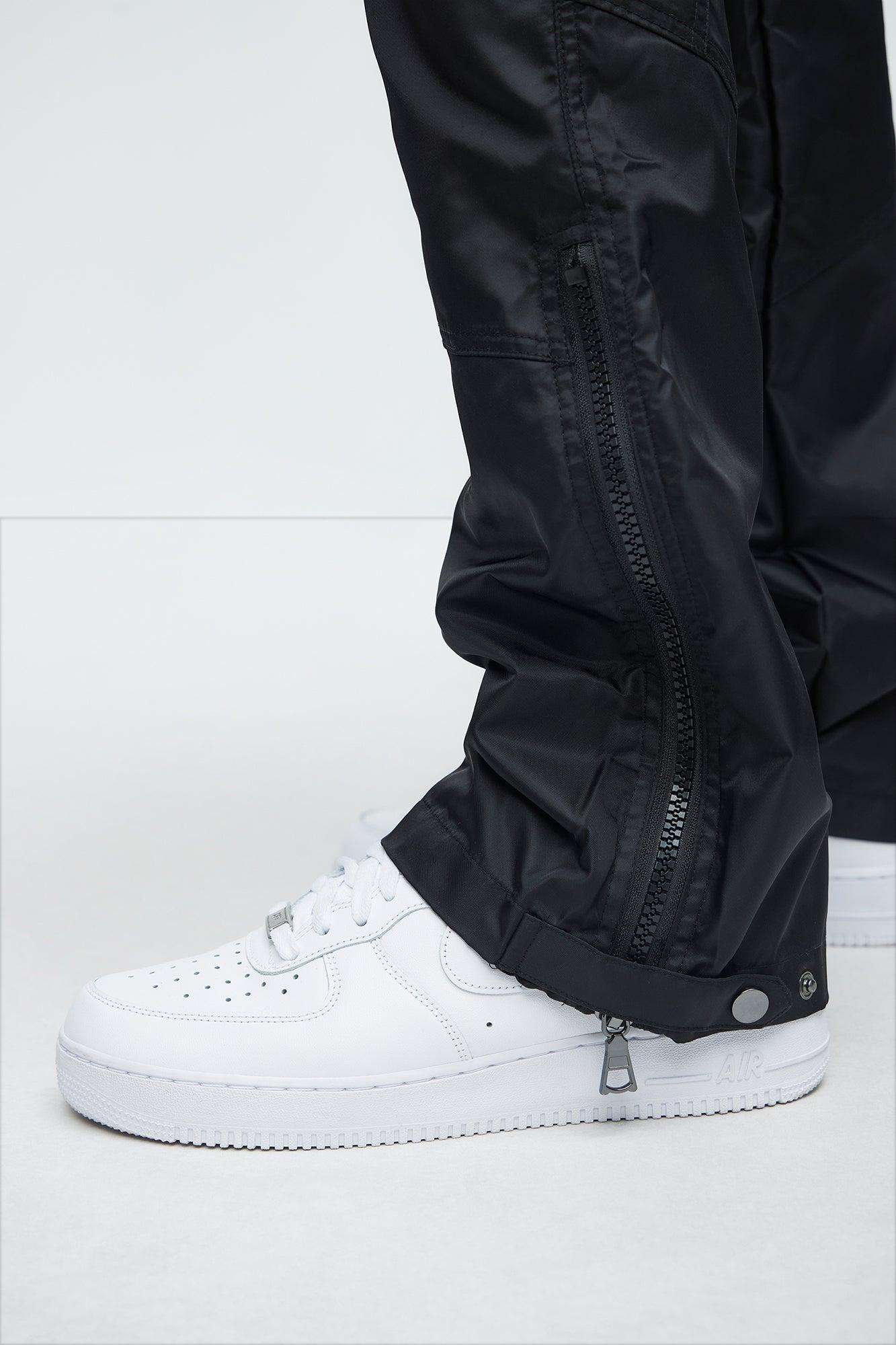 Play The Track Stacked Slim Flare Nylon Pants - Black Product Image