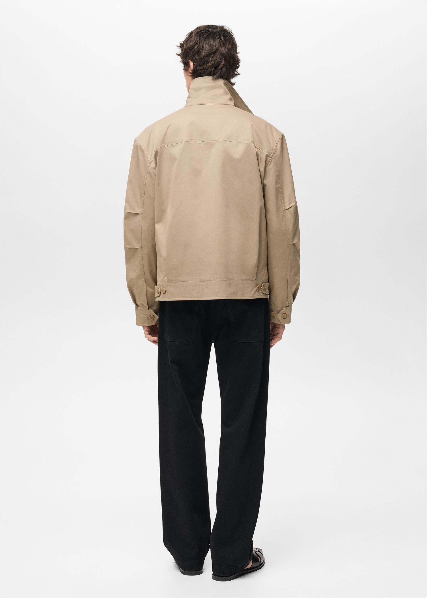 Relaxed-fit cotton jacket - Men | MANGO USA Product Image