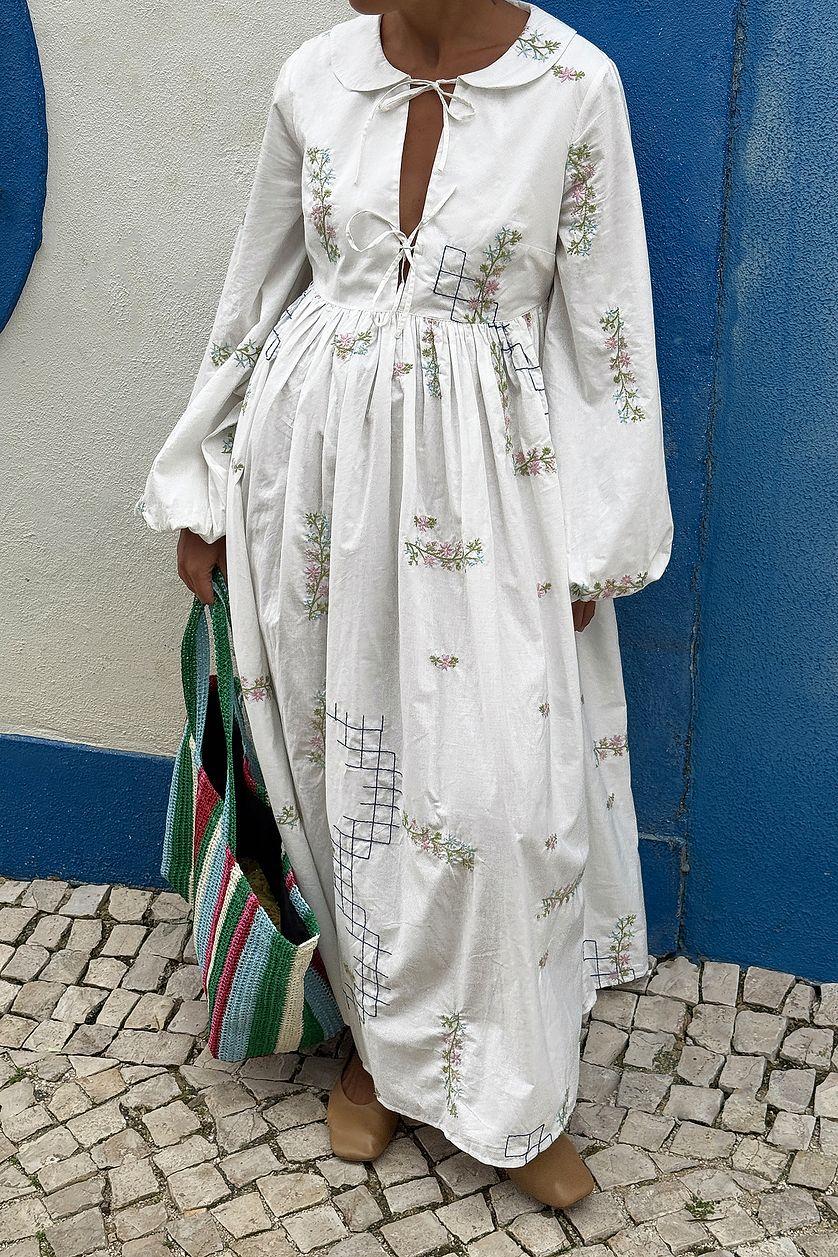 Embroidery Maxi Dress Product Image