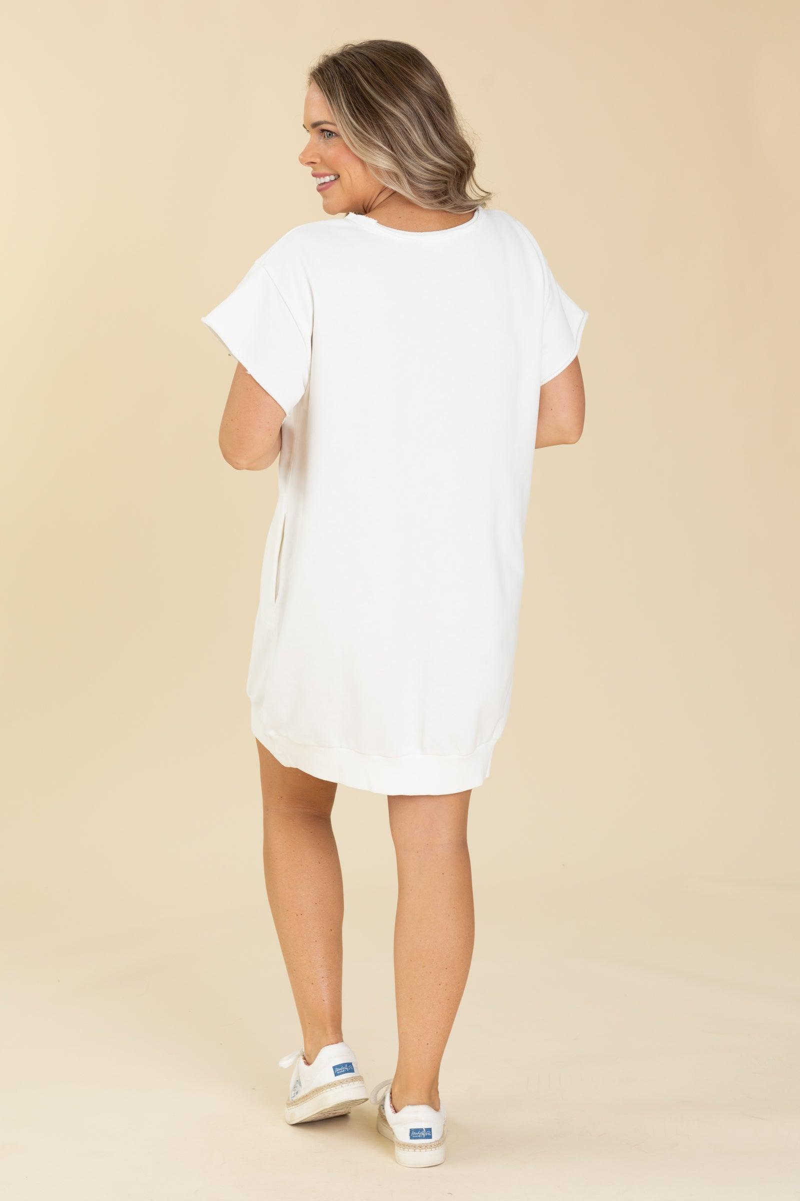 Off White USA Applique Sweatshirt Dress Product Image