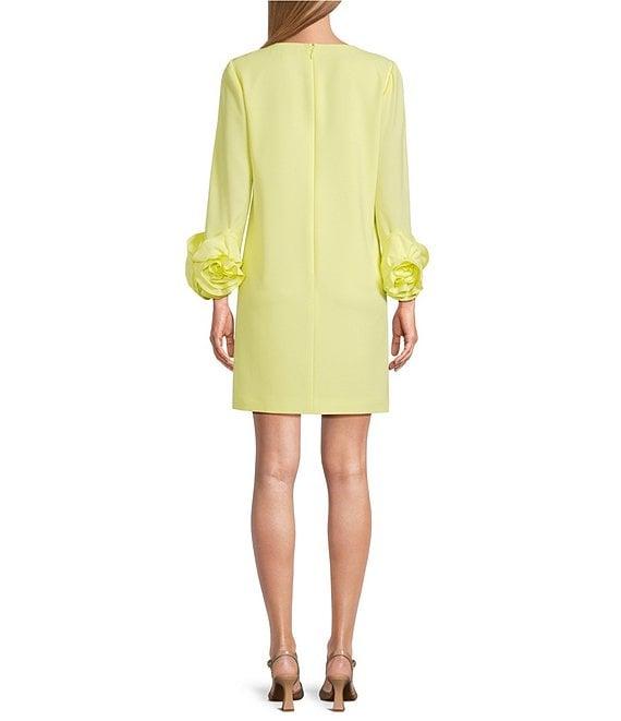 Preston & York Valentine Long Sleeve Ruffle Crepe Dress Product Image