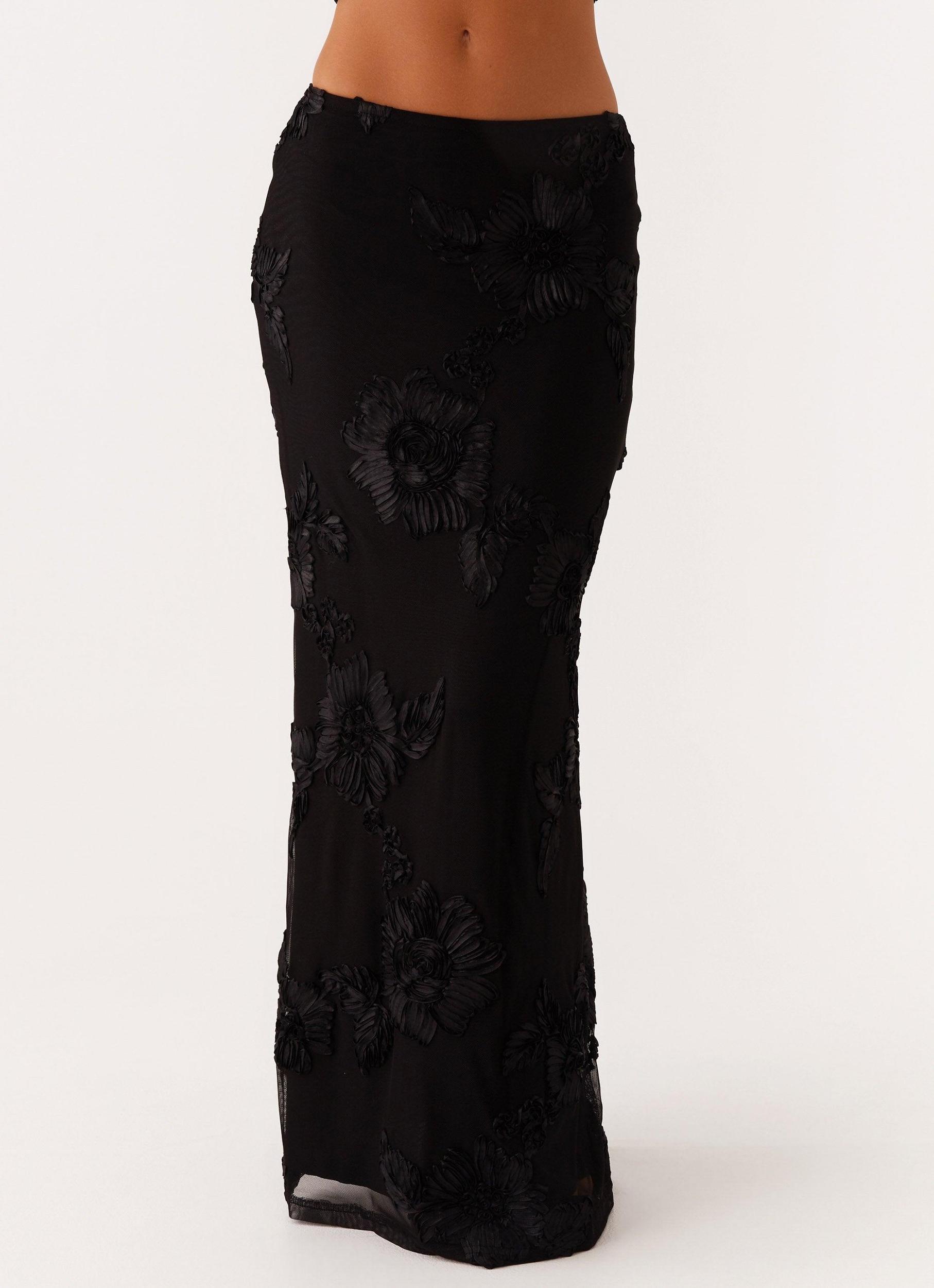 Radiate Maxi Skirt - Black Product Image