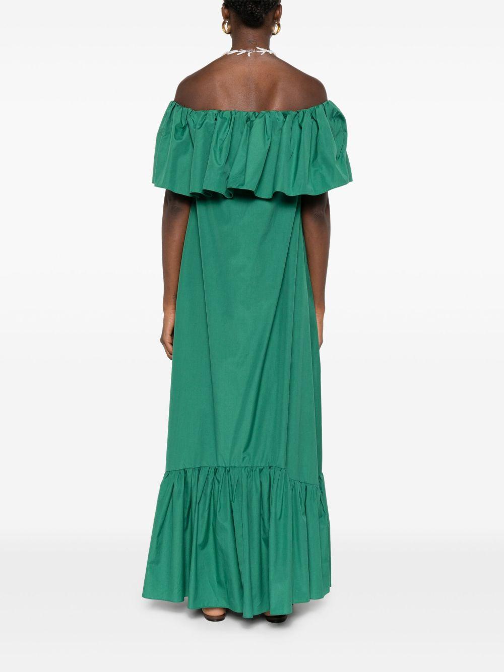 off-shoulder ruffled dress Product Image