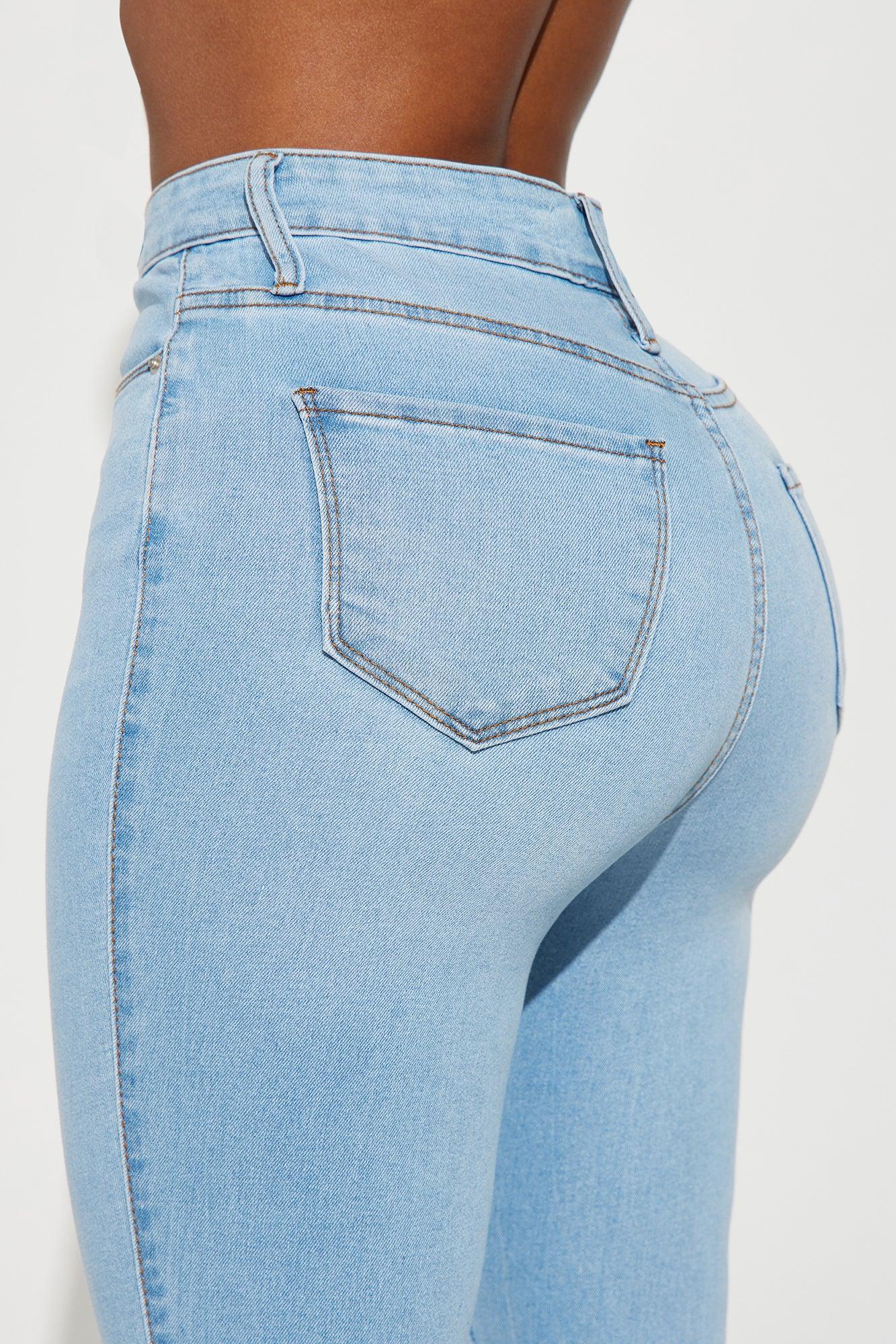 Here We Are Ripped Stretch Skinny Jeans - Light Wash Product Image