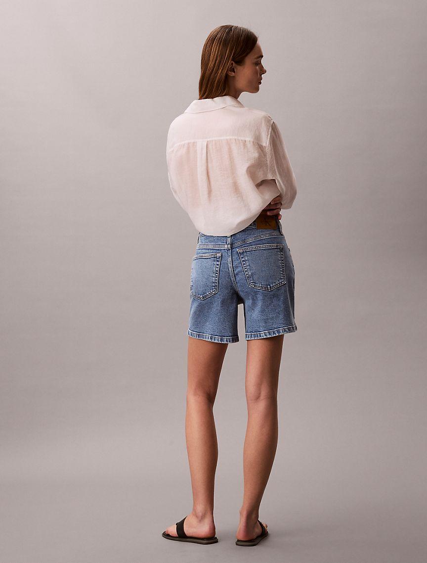 Denim A-Line Shorts Product Image