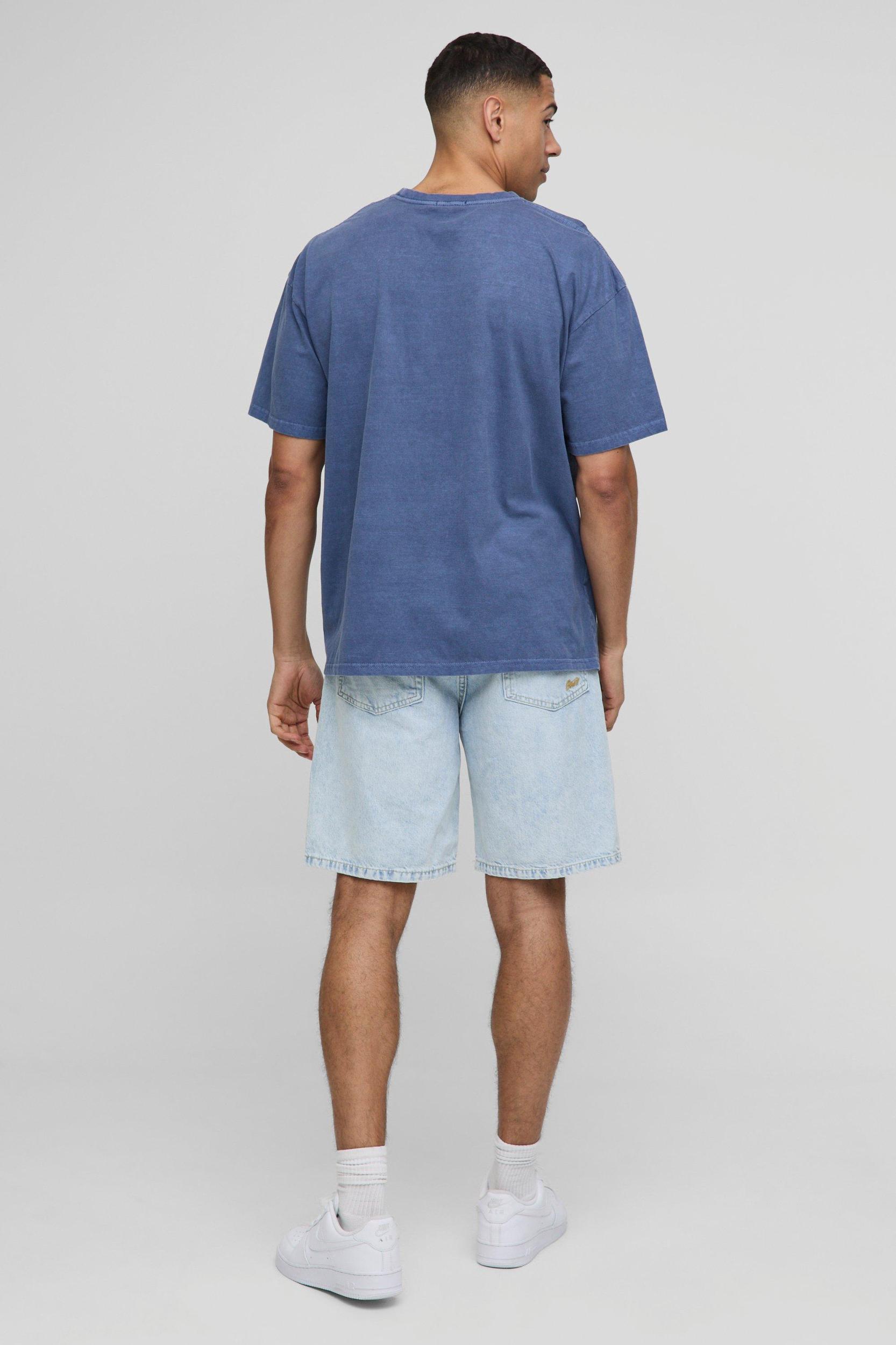 Oversized Mykonos Washed Graphic T Shirt | boohooMAN USA Product Image