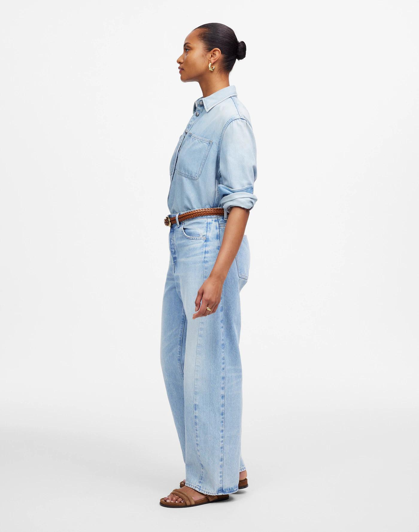 The Curvy Pieced Barrel-Leg Jean Product Image