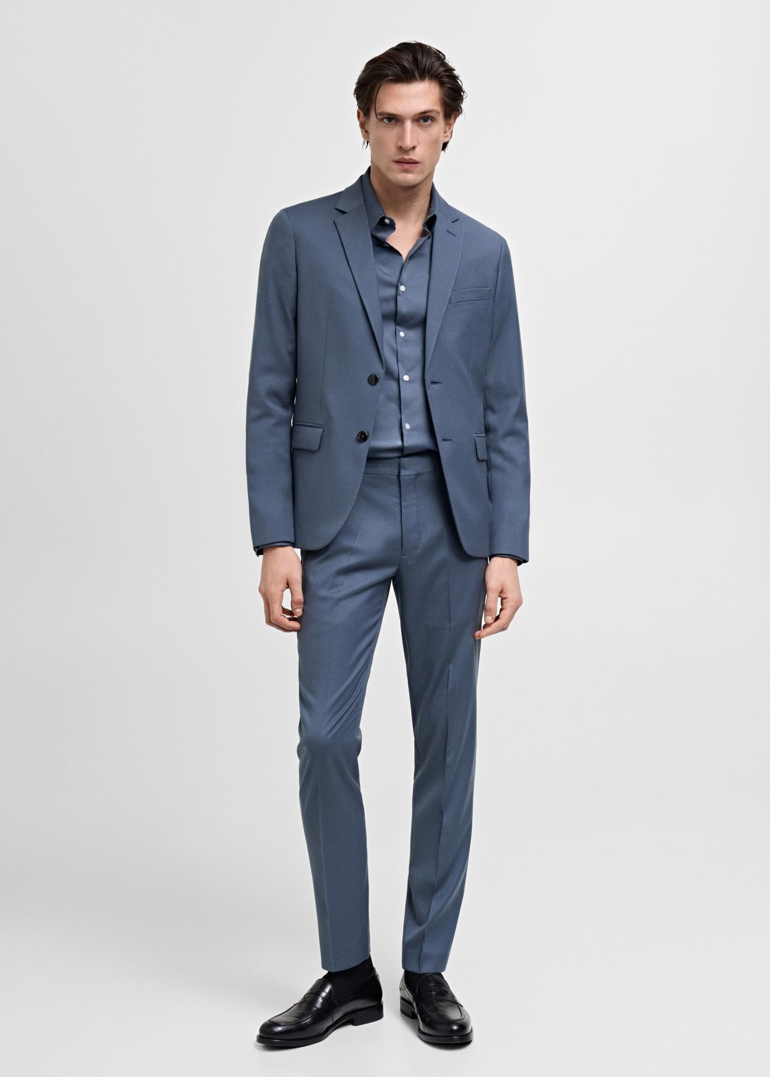 Super slim fit cotton stretch suit shirt - Men | MANGO USA Product Image