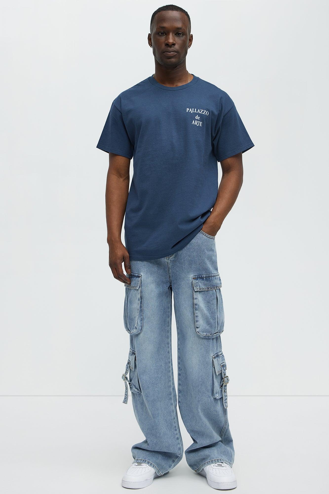 Pallazzo De Arte Short Sleeve Tee - Blue Male Product Image