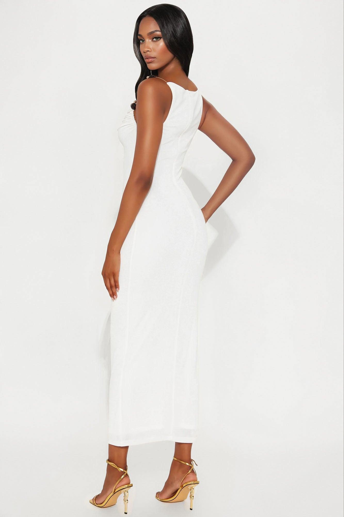 Deandra Slinky Maxi Dress - White Product Image
