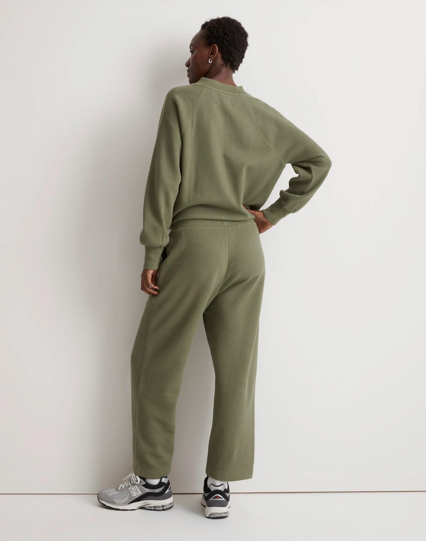 Textured Waffle Straight Sweatpants Product Image