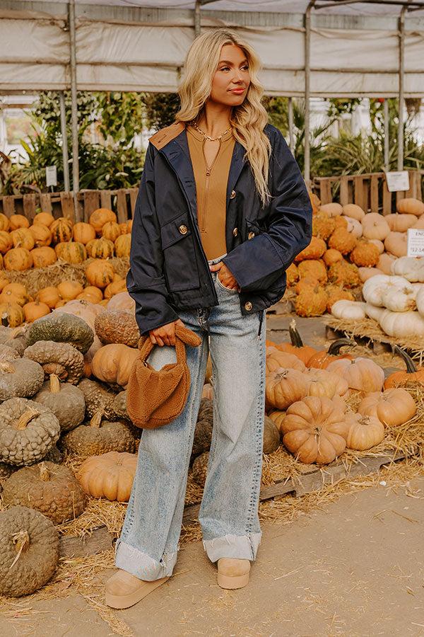 Crisp Mornings Cargo Jacket in Navy Product Image