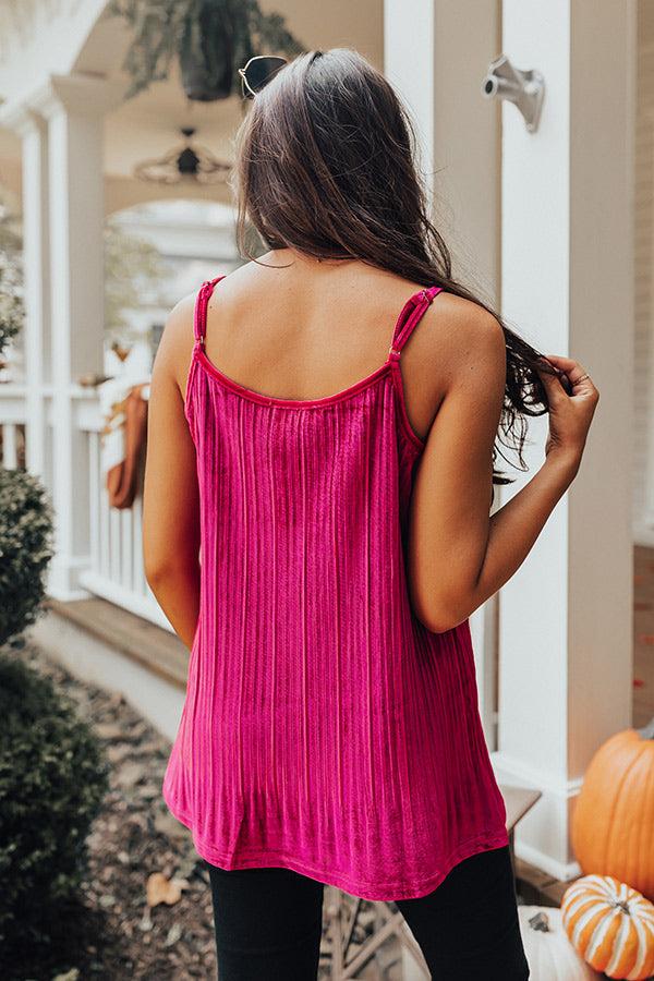 Finding Romance Velvet Tank In Rose Product Image