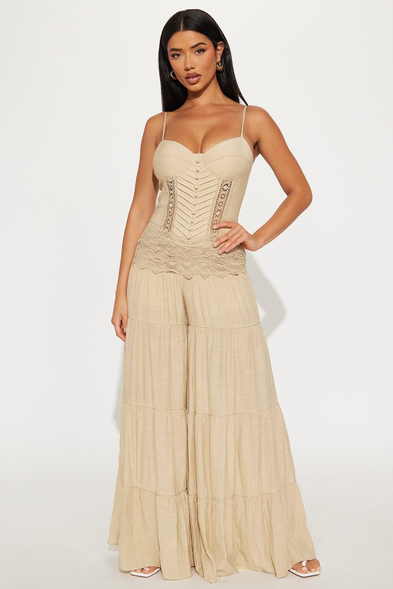 Dream Haze Jumpsuit - Taupe Product Image