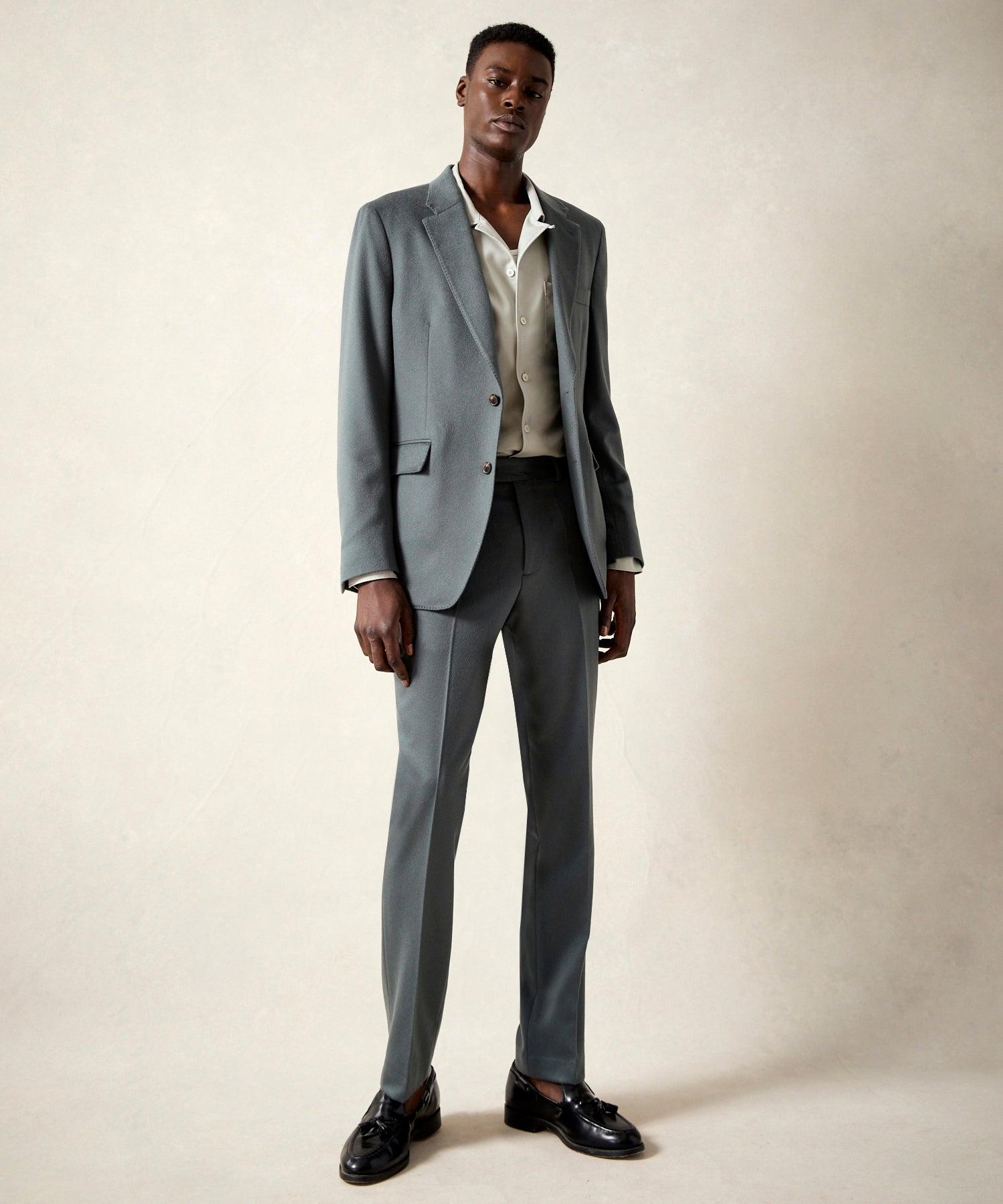 Italian Cashmere Sutton Jacket in Slate Blue Product Image