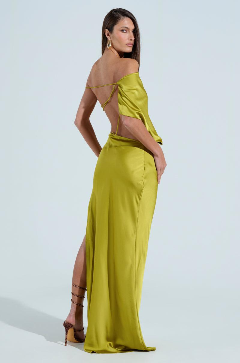 ISLA SATIN MAXI DRESS Product Image