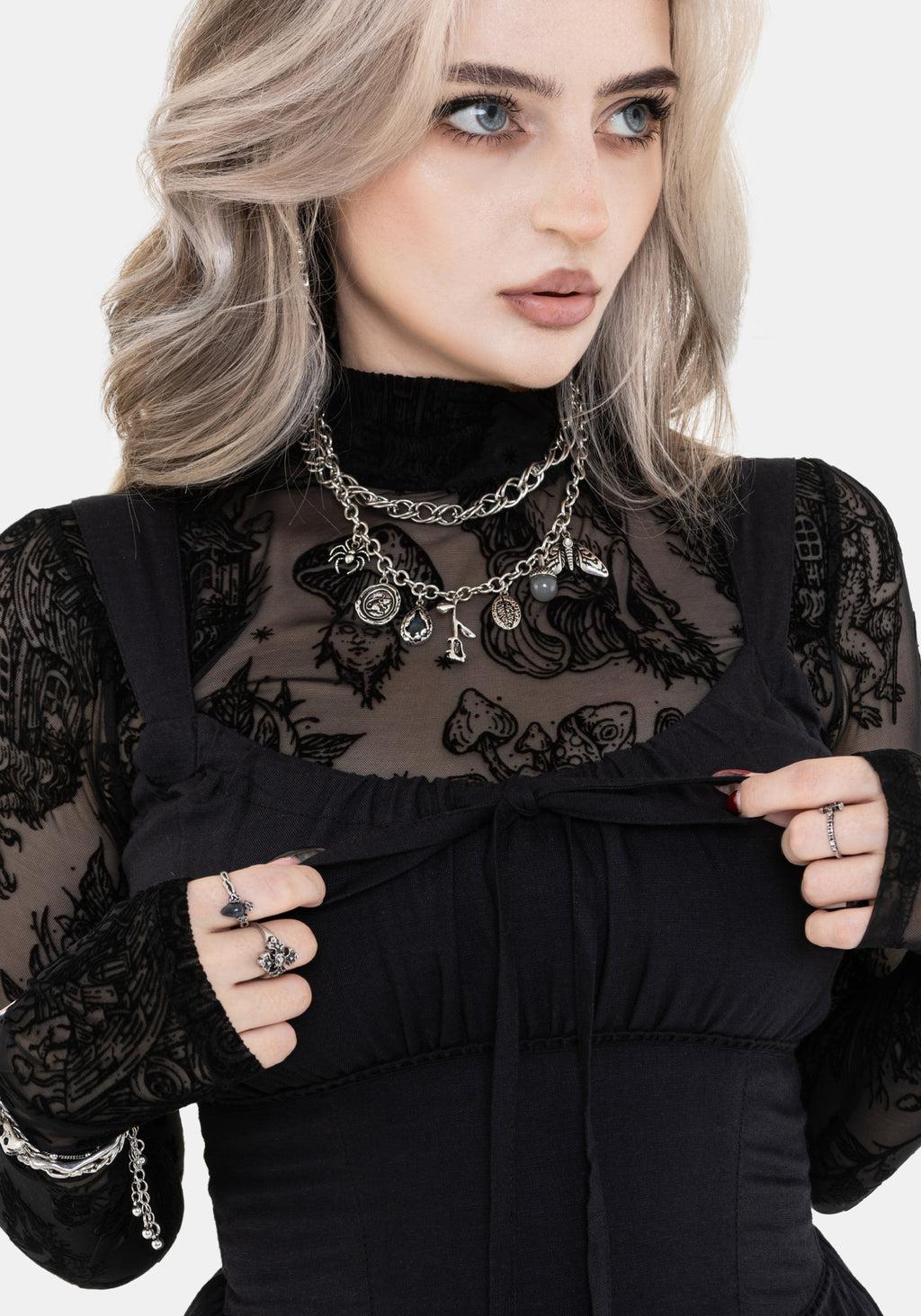 Skye Shirred Back Midaxi Dress - Black Product Image