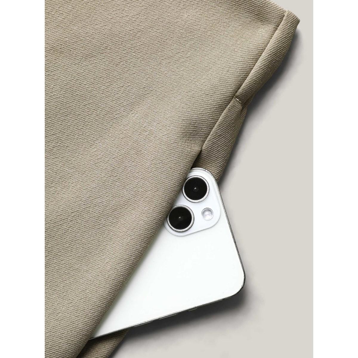 Plus Size Pleated Straight-Leg Pants Women Champagne At the Office Straight Leg Mid Rise Work Pants BloomChic 18-20/2X Product Image