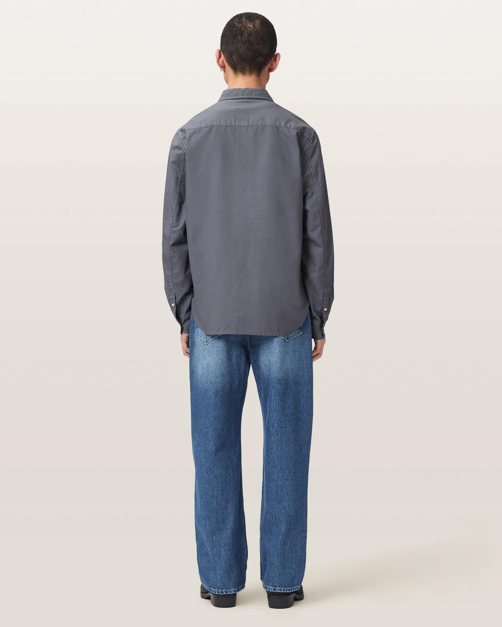 Mullen Straight Leg Loose Denim Jeans Mid Indigo | ALLSAINTS US Product Image