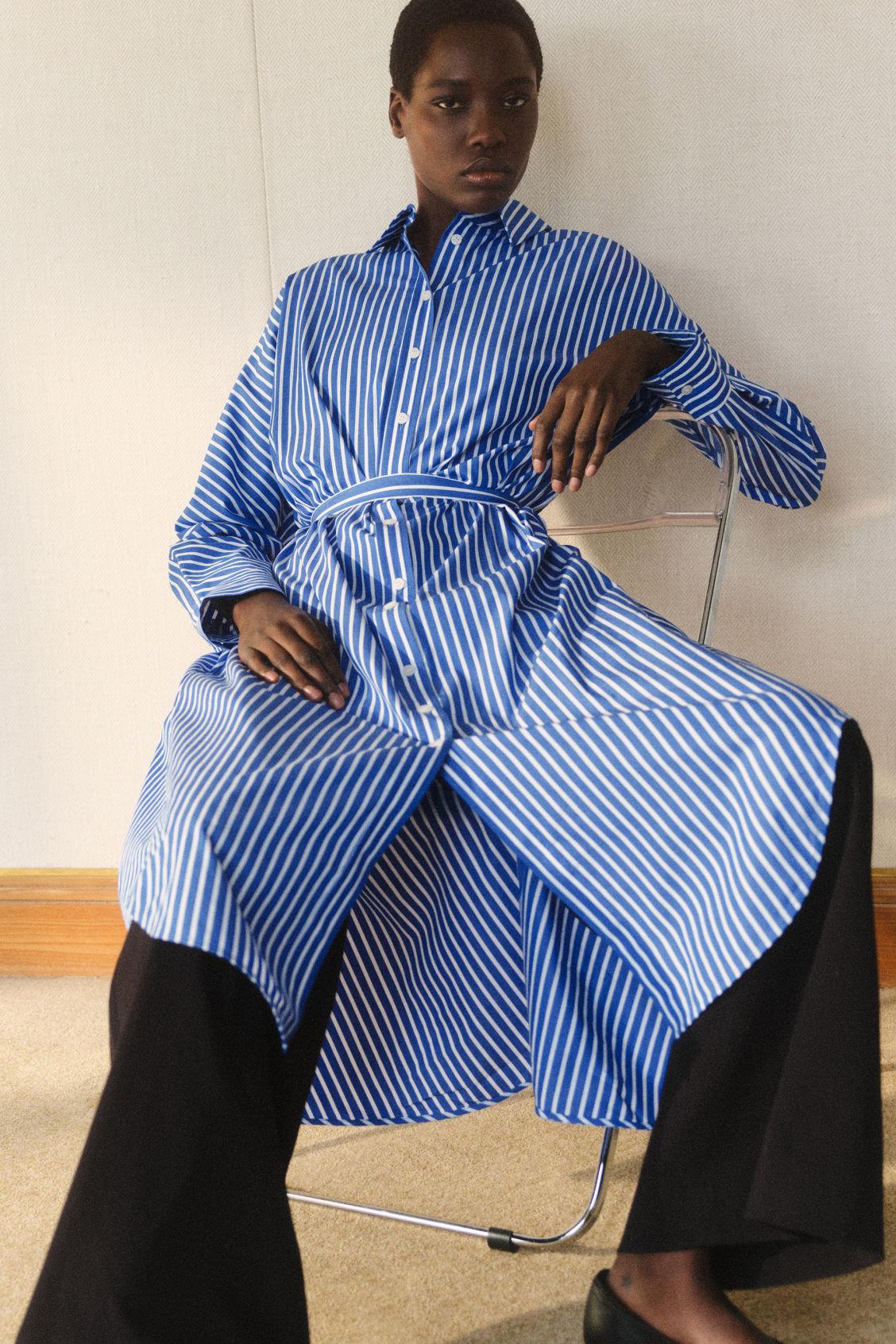 RELAXED COTTON SHIRT DRESS Product Image