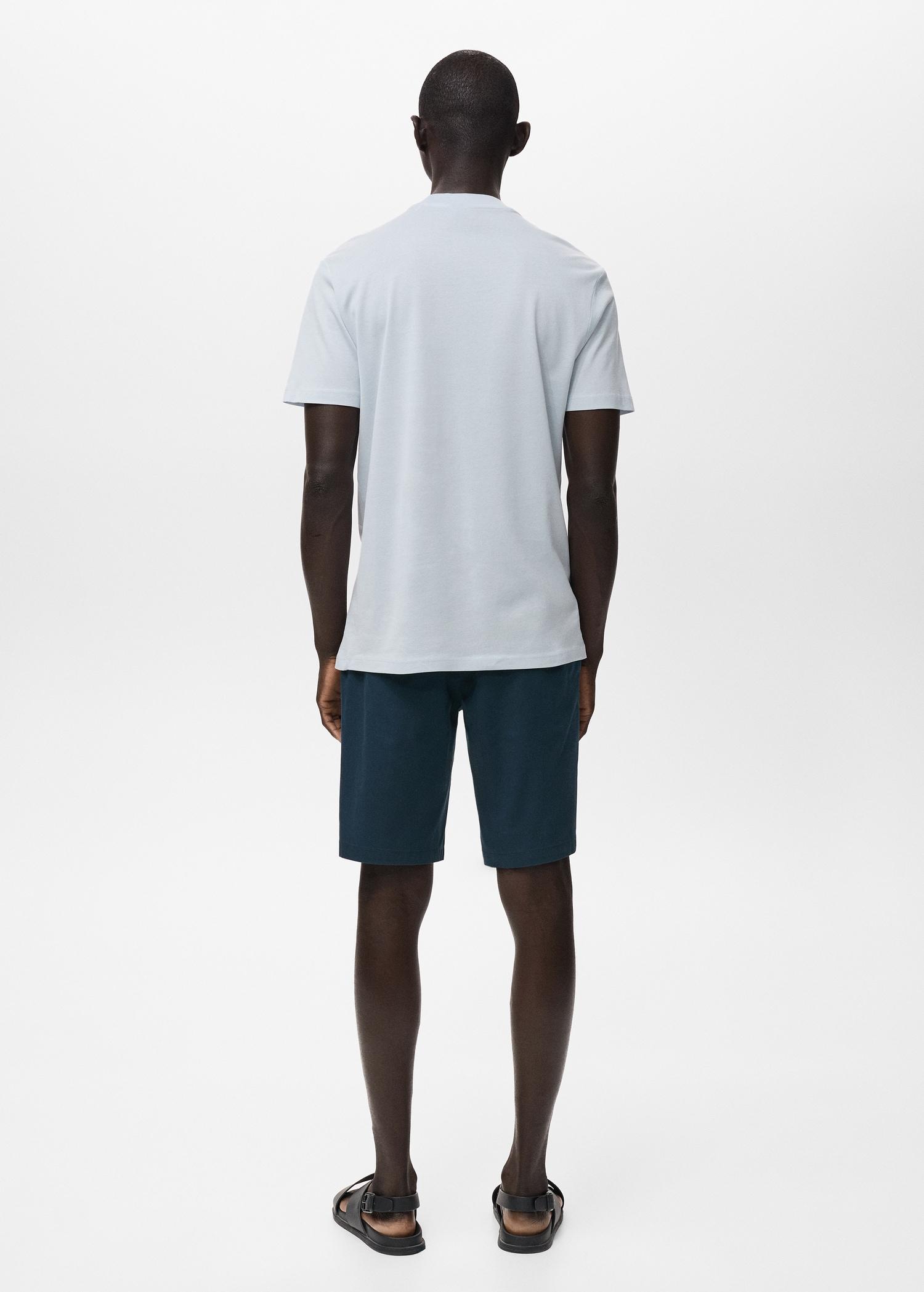 100% cotton slim-fit t-shirt - Men | MANGO USA Product Image