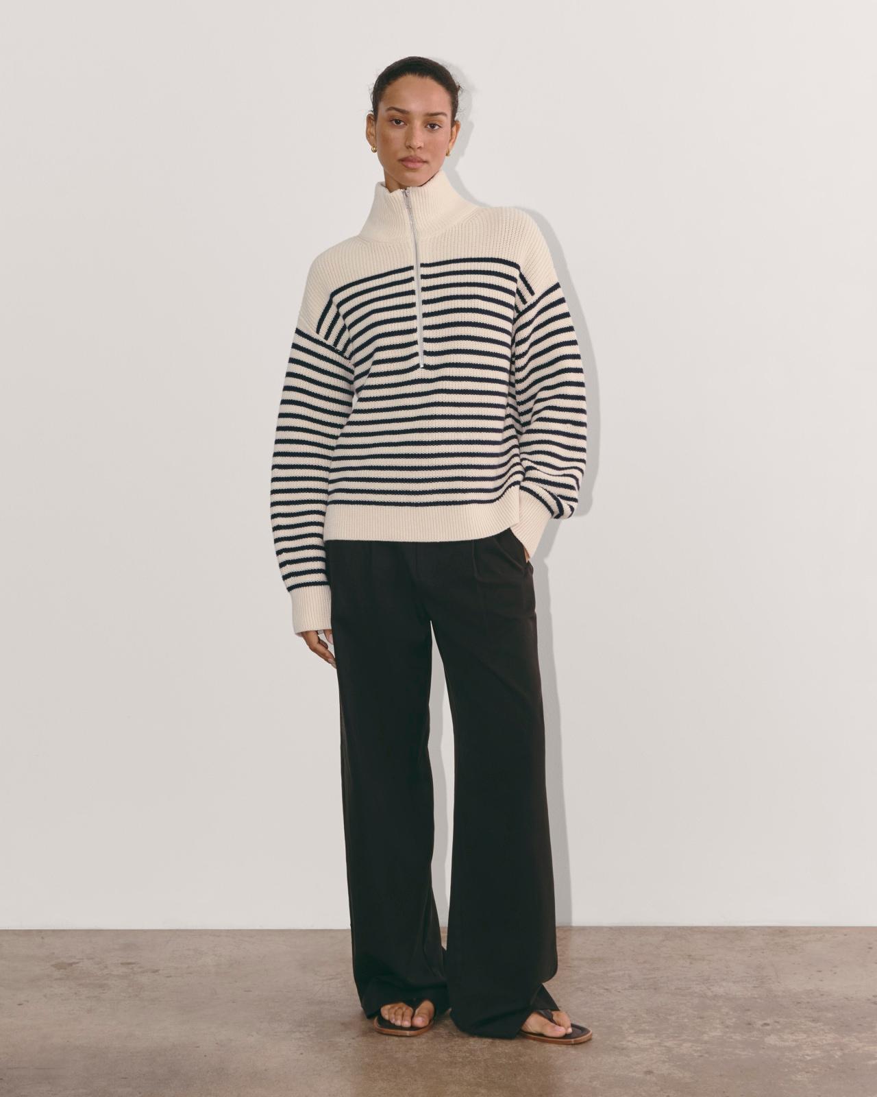 The Half-Zip in Everyday Cotton Product Image