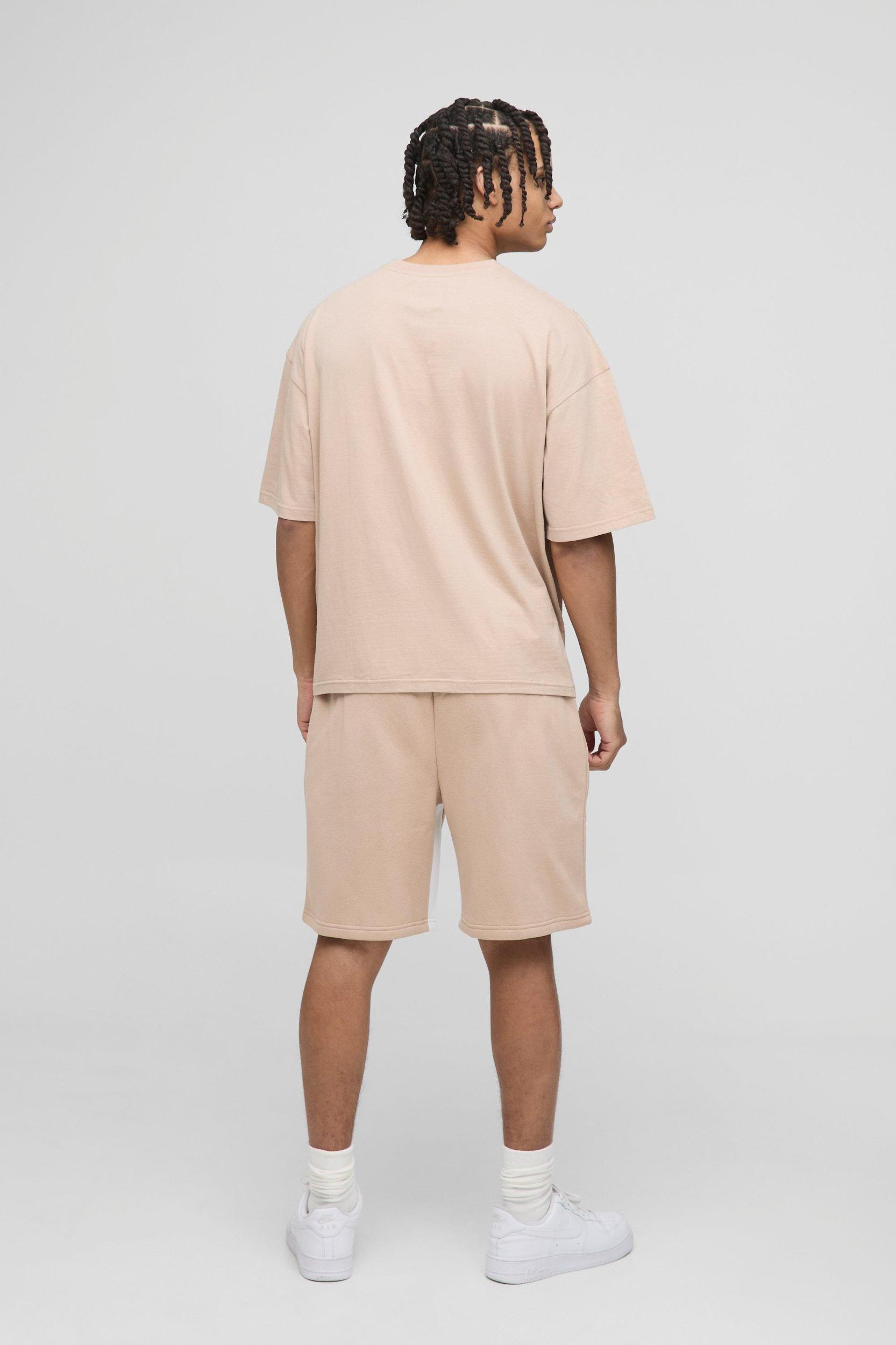 Oversized Boxy M Star T-Shirt & Gusset Short Set | boohooMAN USA Product Image