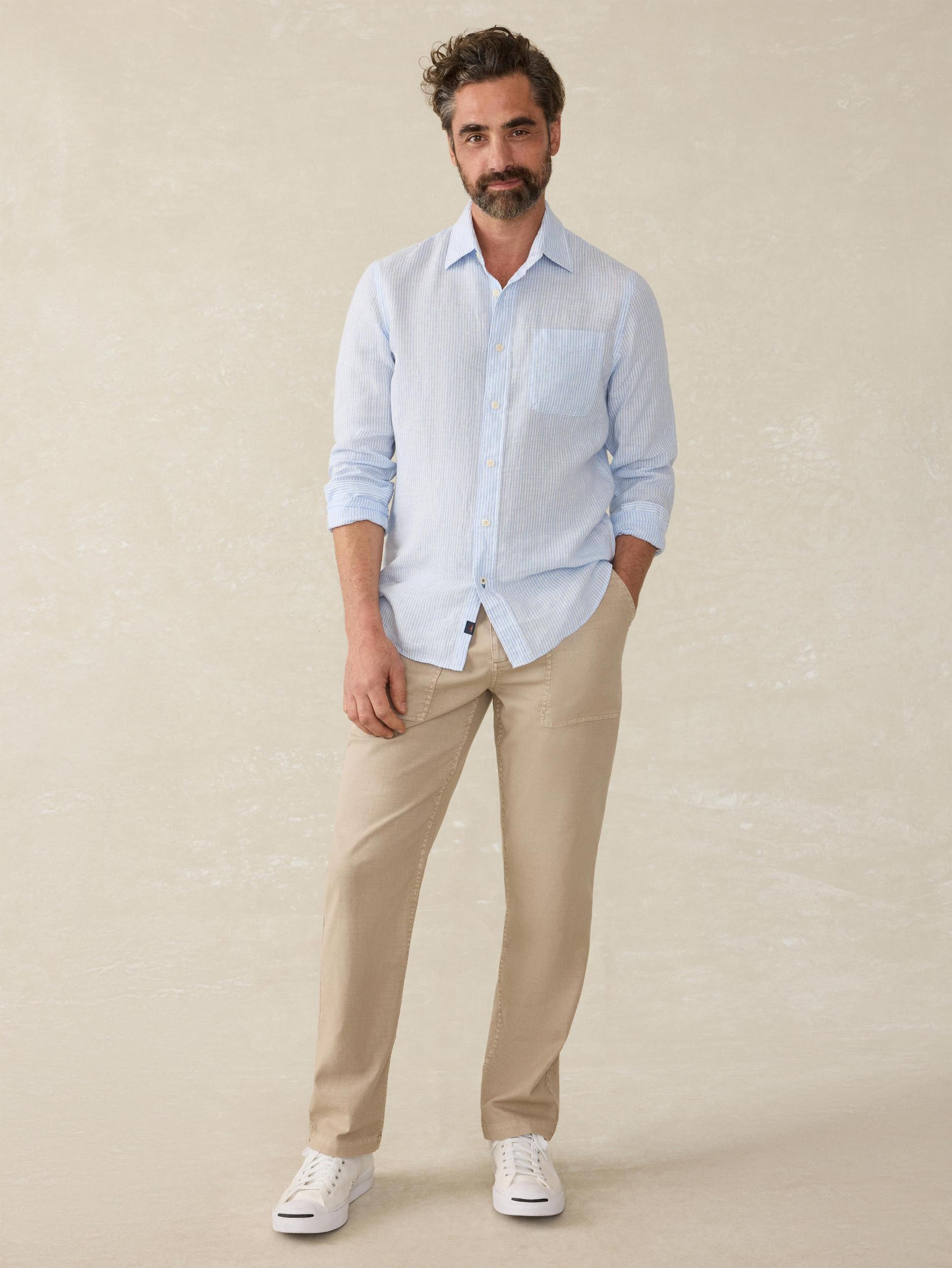 Laguna Linen Shirt - Summer Classic Stripe Male Product Image