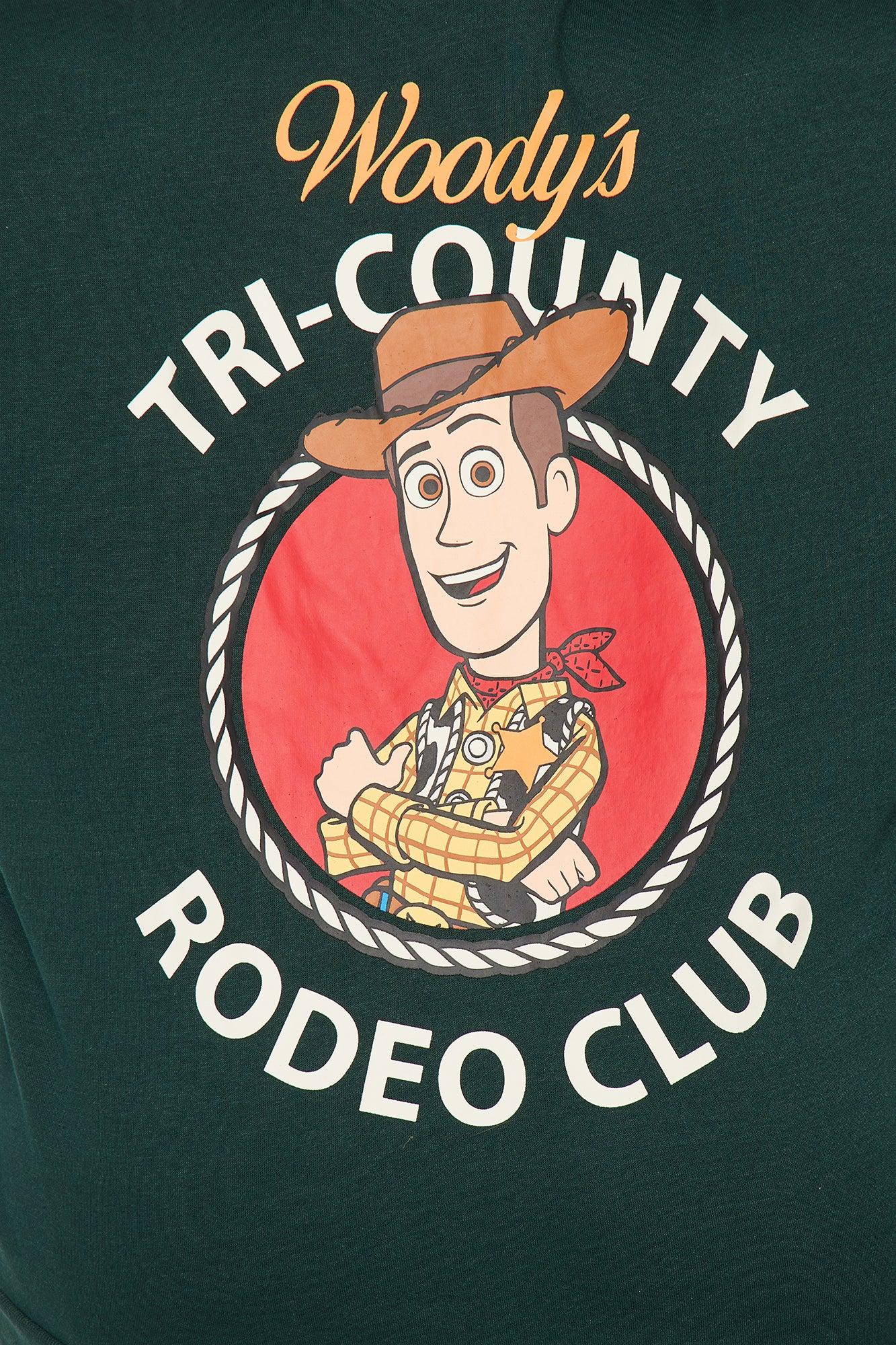 Toy Story Woody's Rodeo Club Fleece Hoodie - Hunter Green Female Product Image
