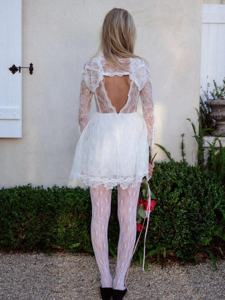 Tara Mini Dress — White Product Image