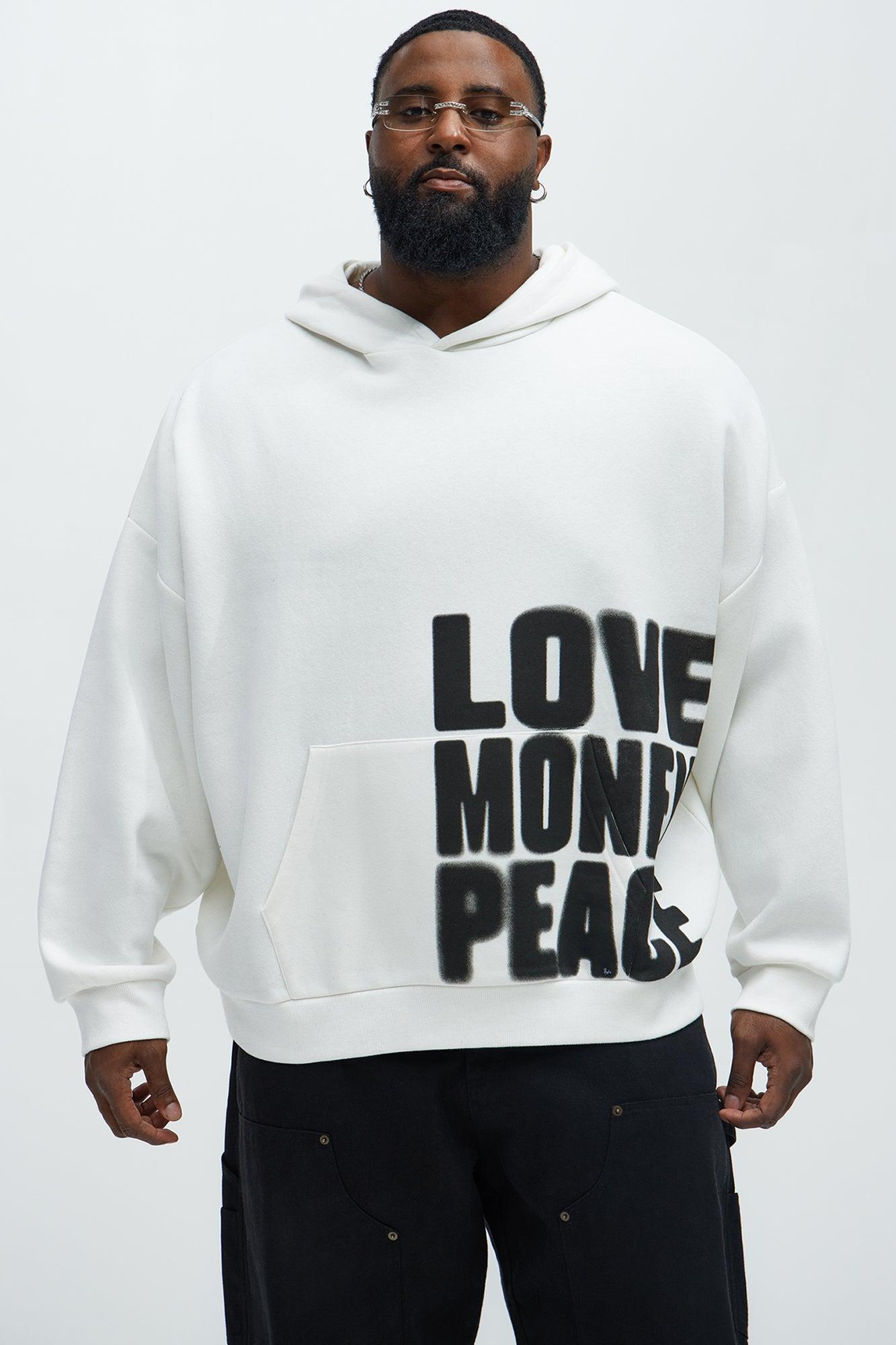 Tyson Spray Paint Oversized Hoodie - White/combo Product Image