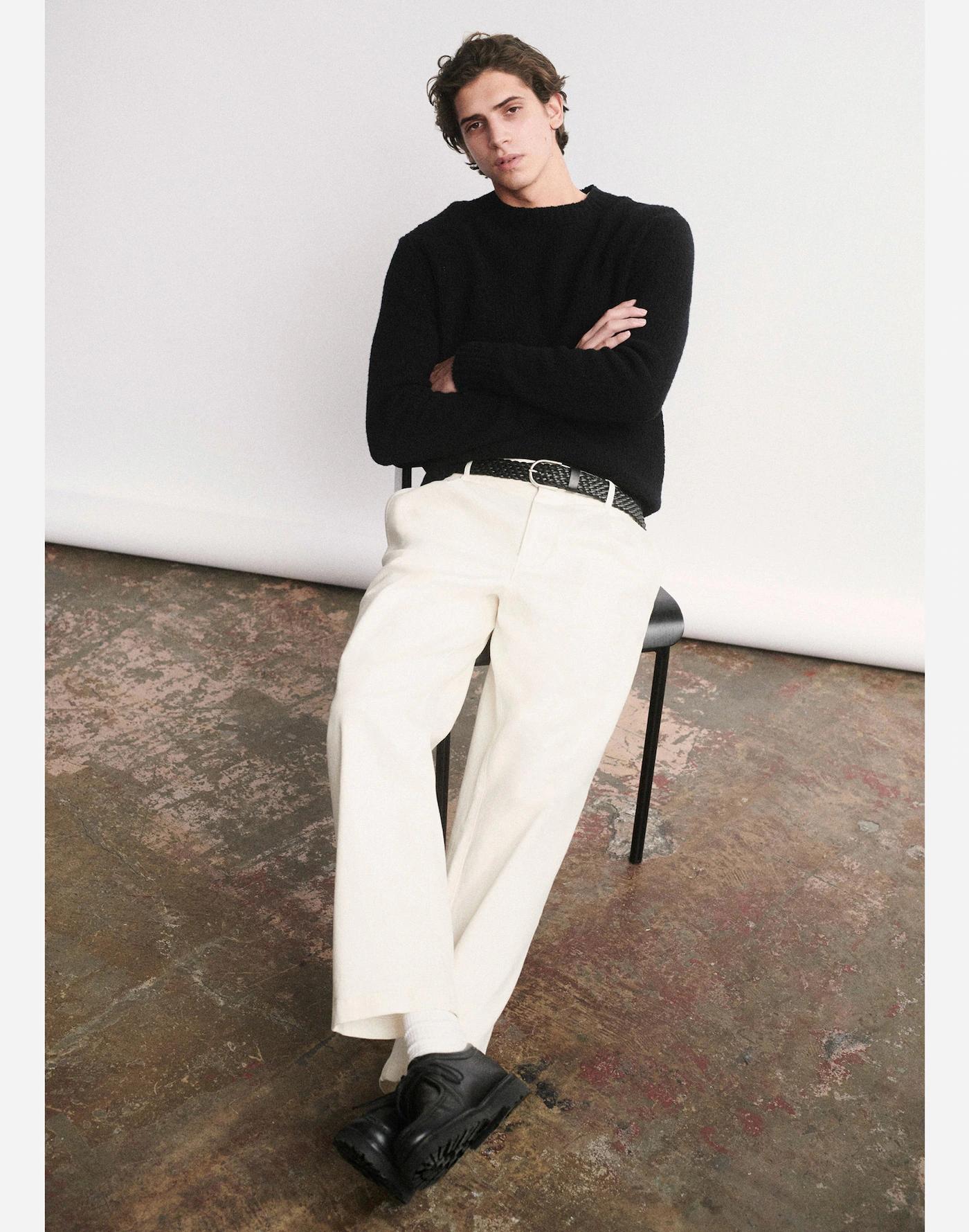 Pleated Twill Trousers Product Image
