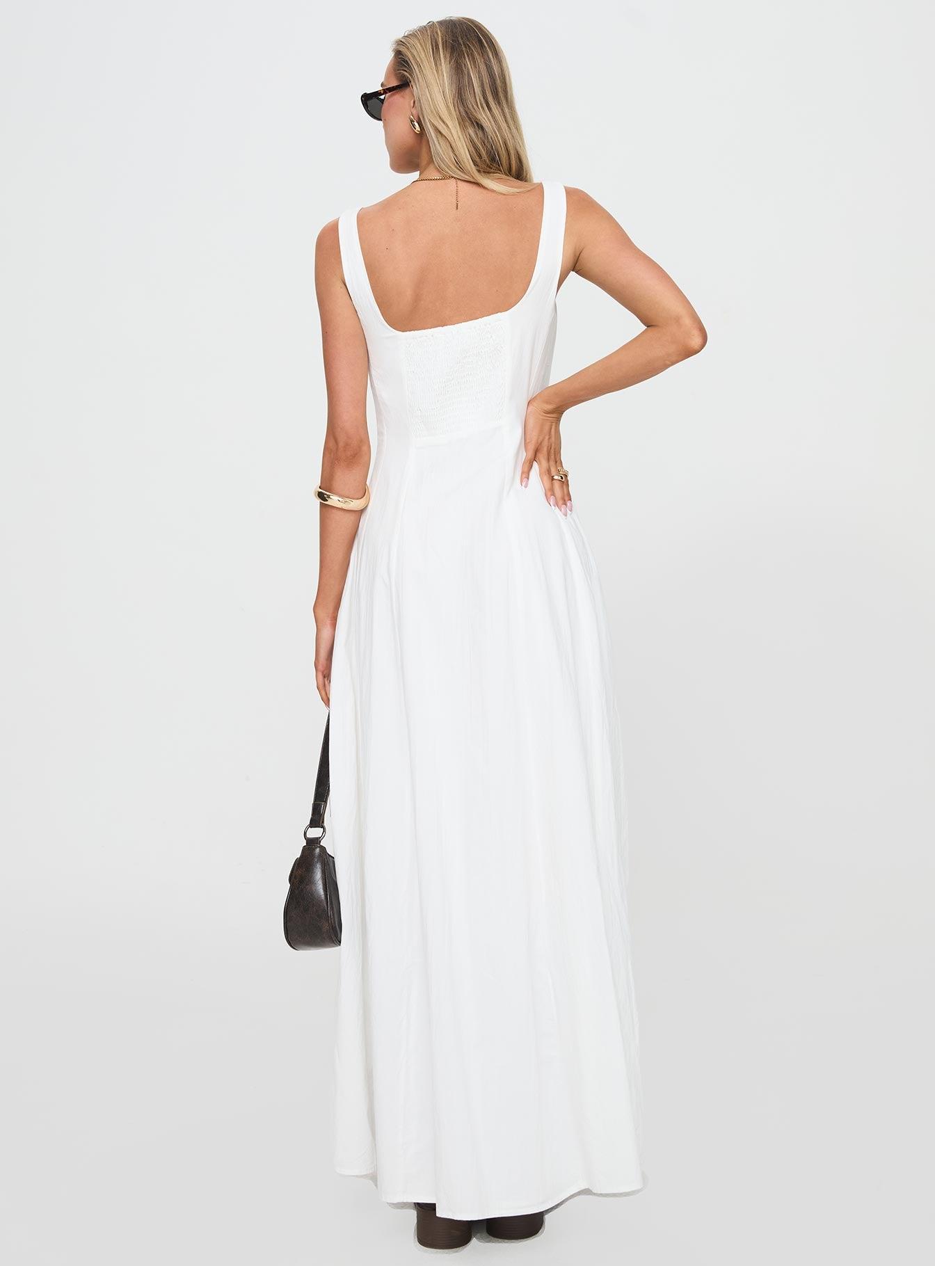 You Can Maxi Dress White Petite Product Image