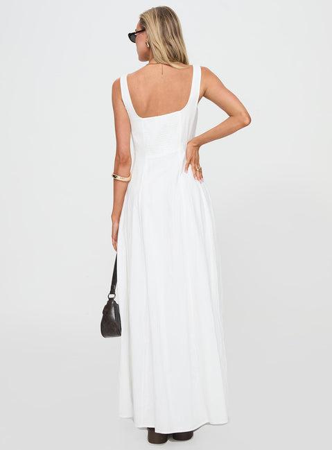 You Can Maxi Dress White Petite Product Image