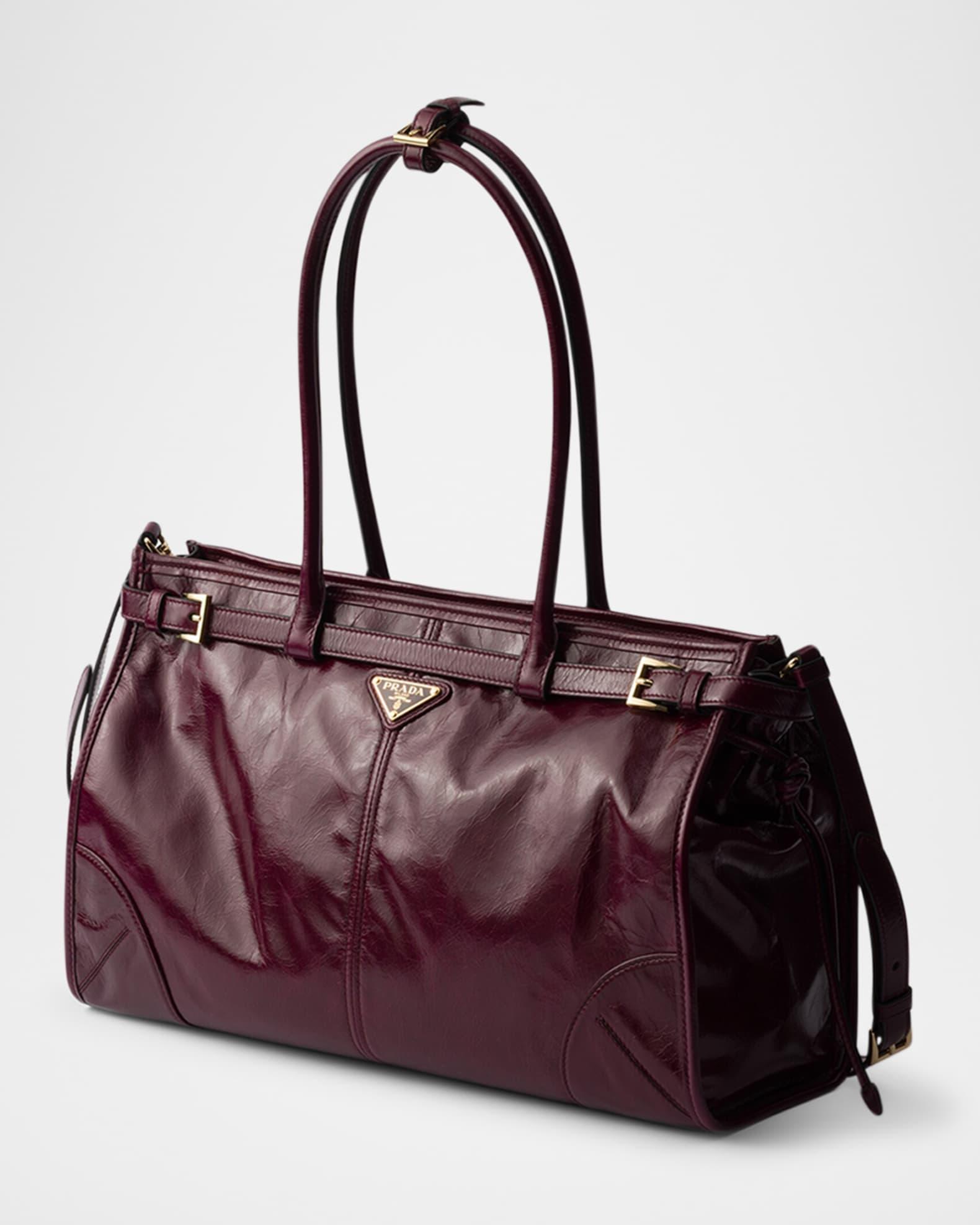 Large Buckle Leather Shoulder Bag Product Image