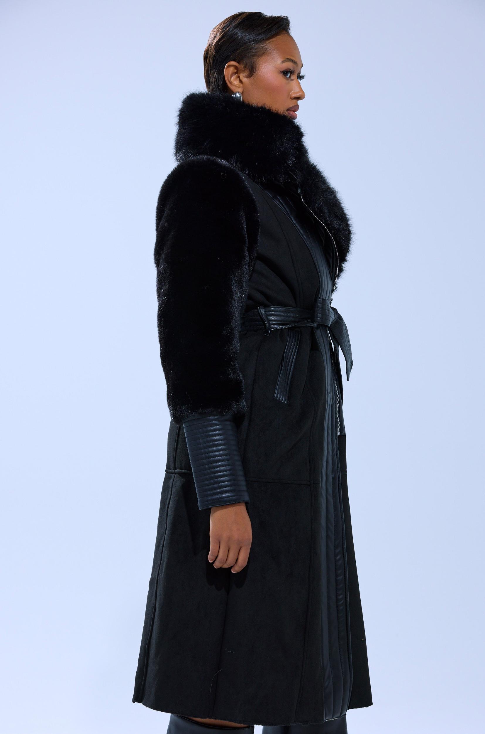 GOODIE MIXED MEDIA COAT Product Image