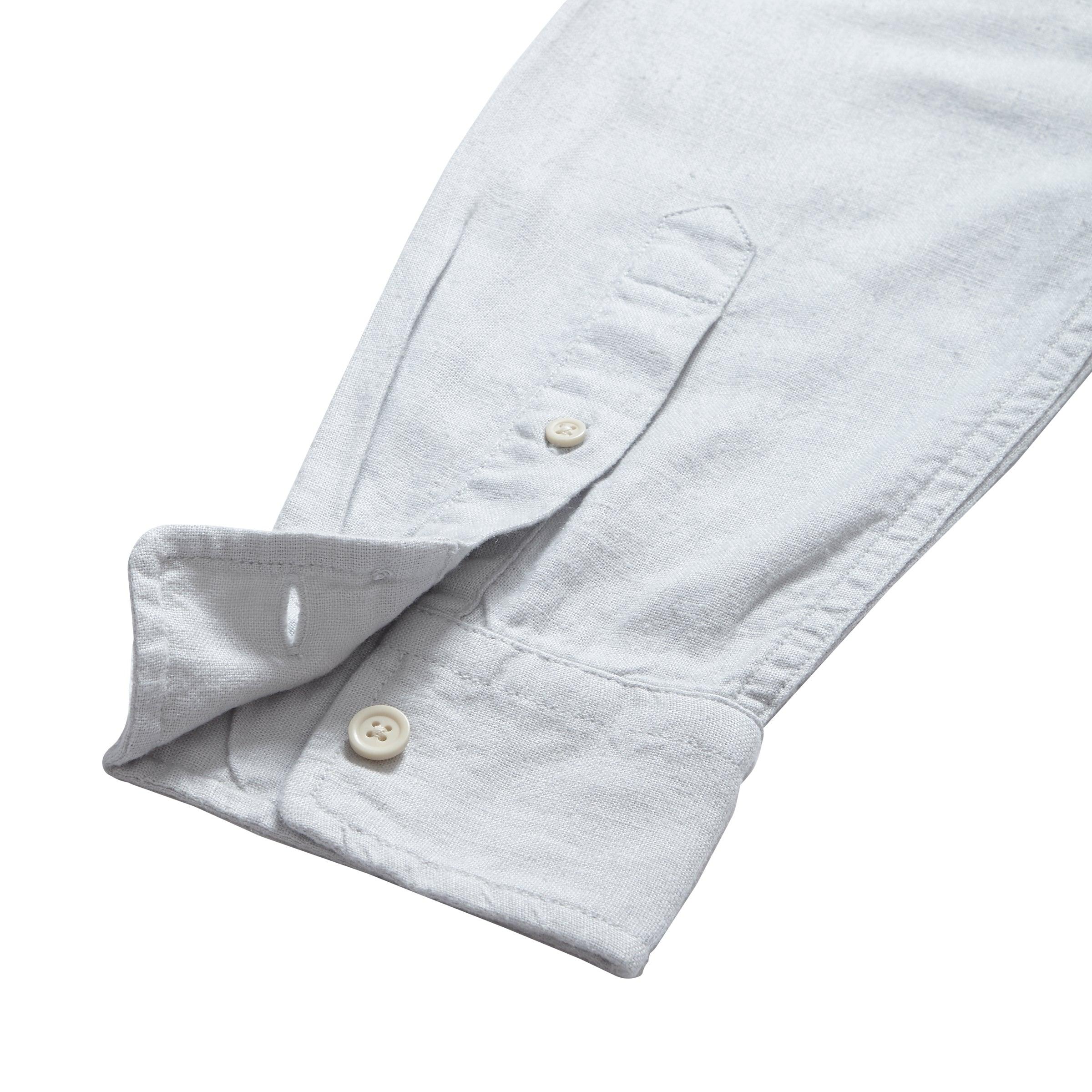 Ibiza Linen Shirt - Glacier Gray Product Image
