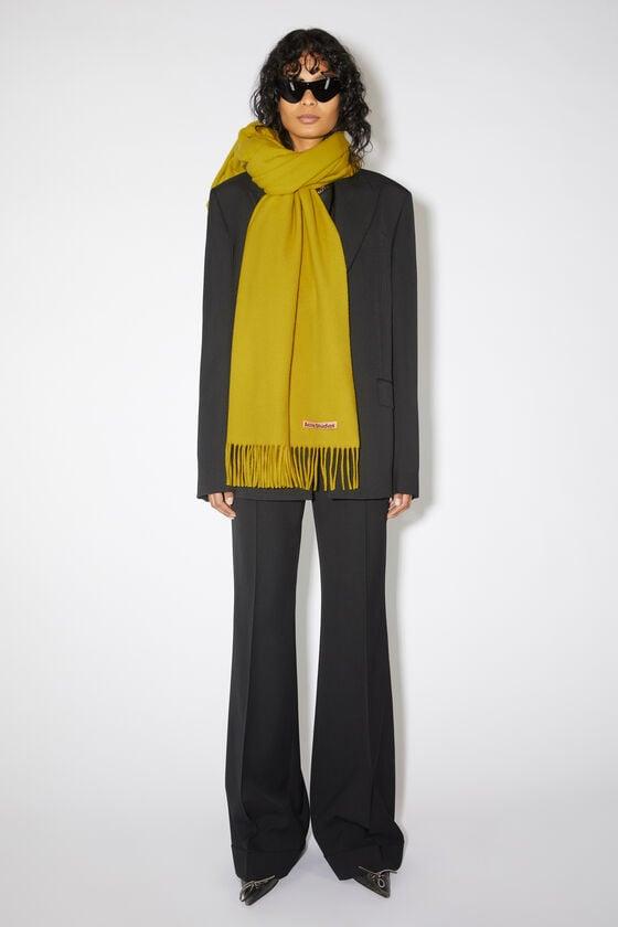 Fringe wool scarf - oversized Product Image