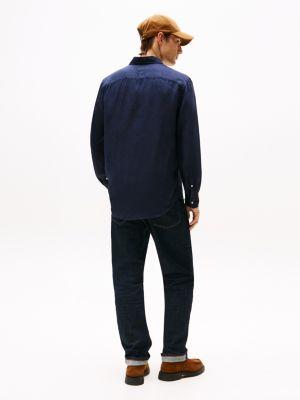 Regular Fit Pigment-Dyed Linen Shirt Product Image