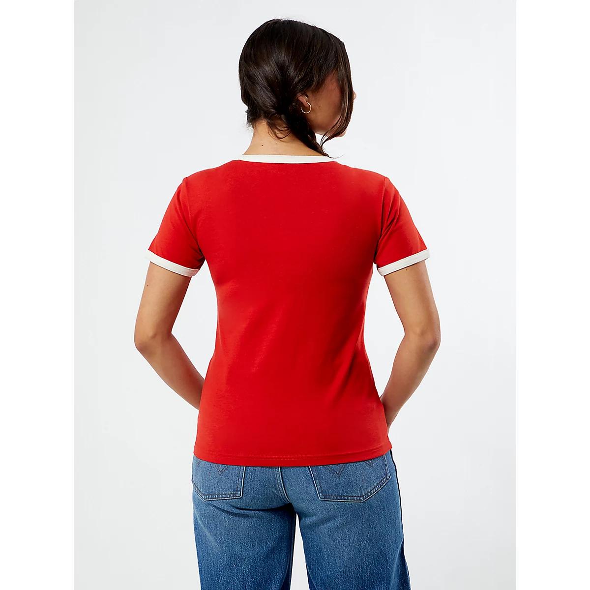 Wrangler® x PacSun Women's Ringer Tee in Molten Lava Product Image