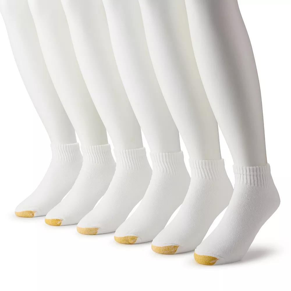 Men's GOLDTOE® 6-pack Athletic Cushioned Cotton Quarter Socks,  Product Image