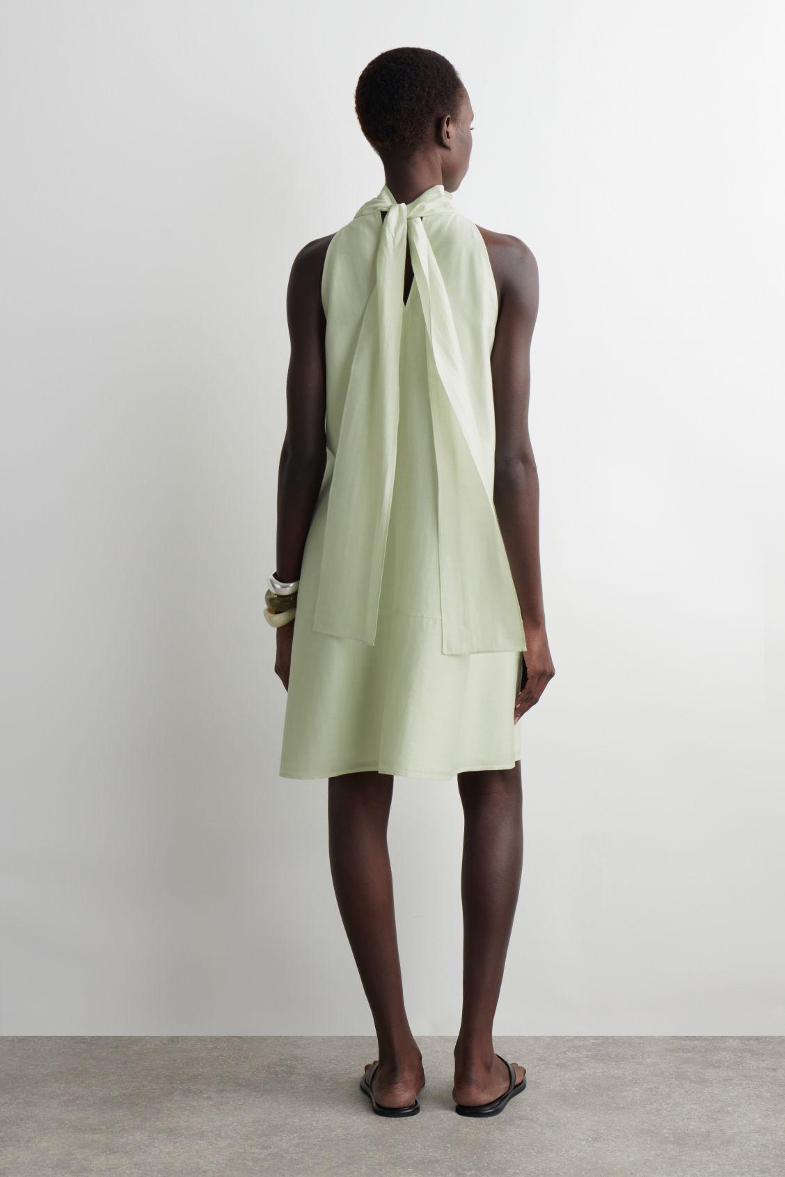 FLUID HALTERNECK MINI DRESS Product Image