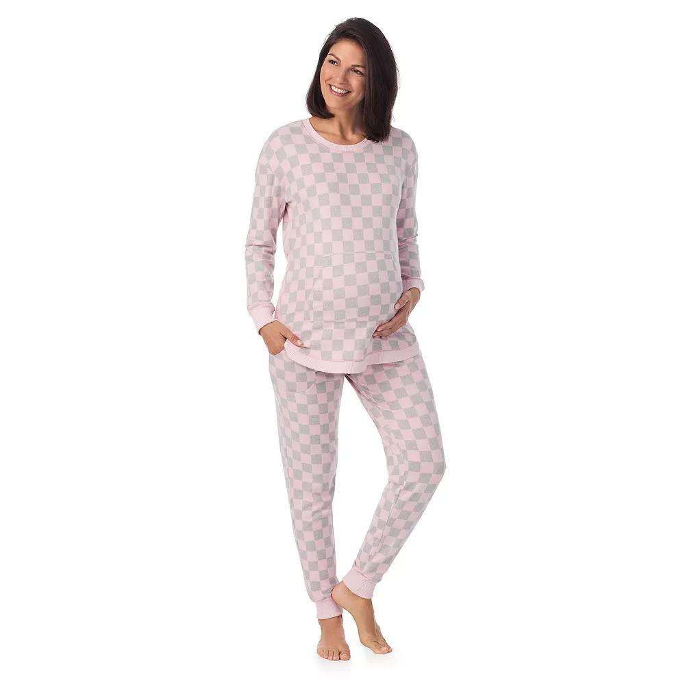 Maternity Cuddl Duds® Sweater Knit Crewneck Pajama Top & Pajama Bottoms Set, Women's, Size: XL-Mat, Grey Polar Bears Product Image