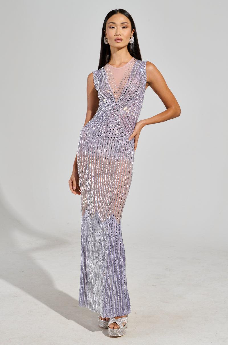 THE MAIN EVENT RHINESTONE MAXI DRESS Product Image