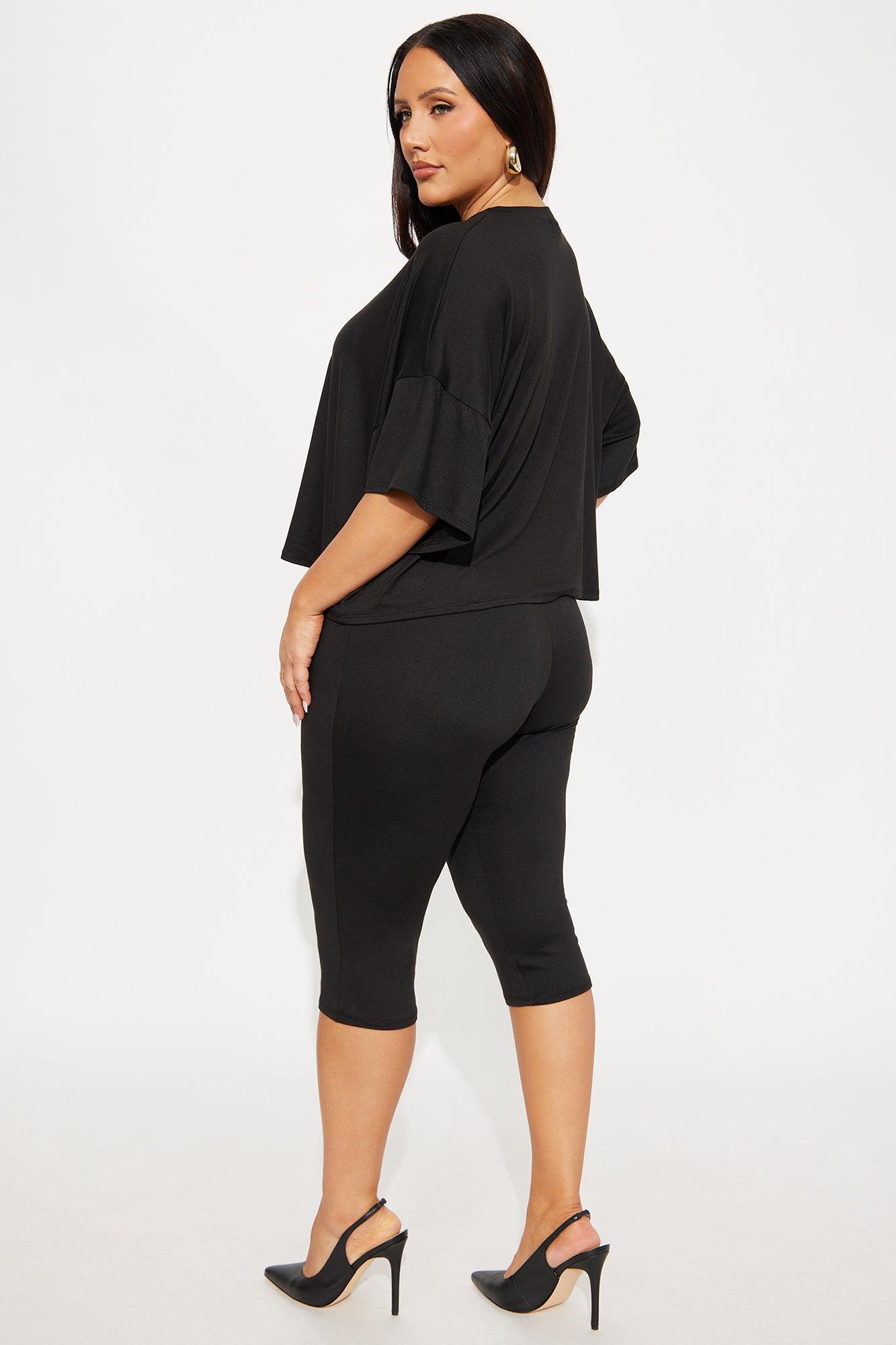 Morning Classes Capri Set - Black Female Product Image