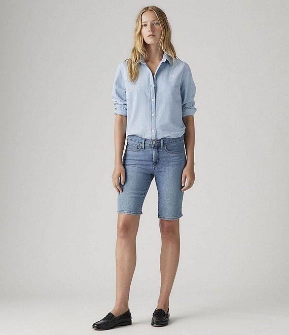 Levi's® Mid-Rise Shaping Bermuda Denim Shorts Product Image