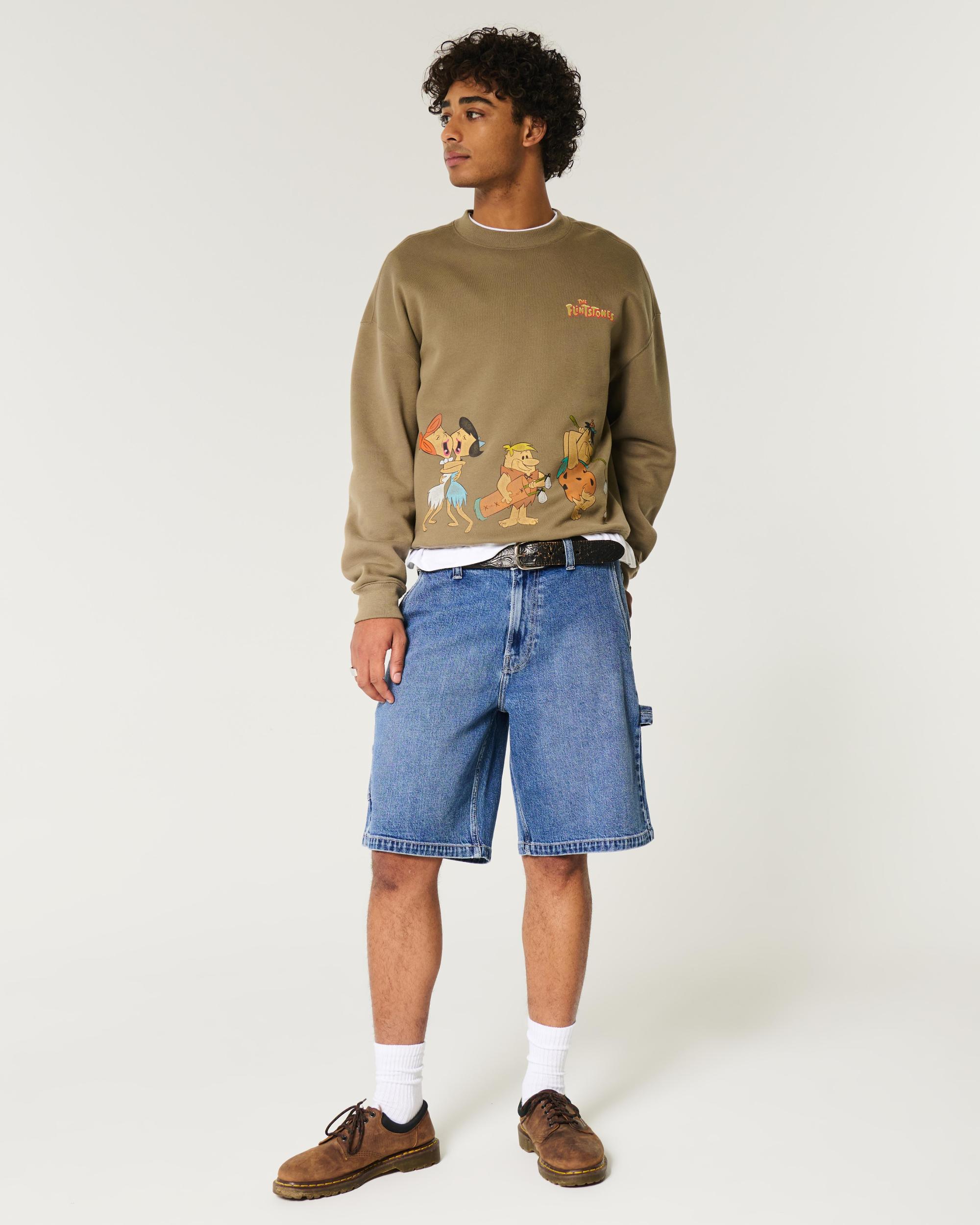 Baggy Denim Cargo Shorts Product Image