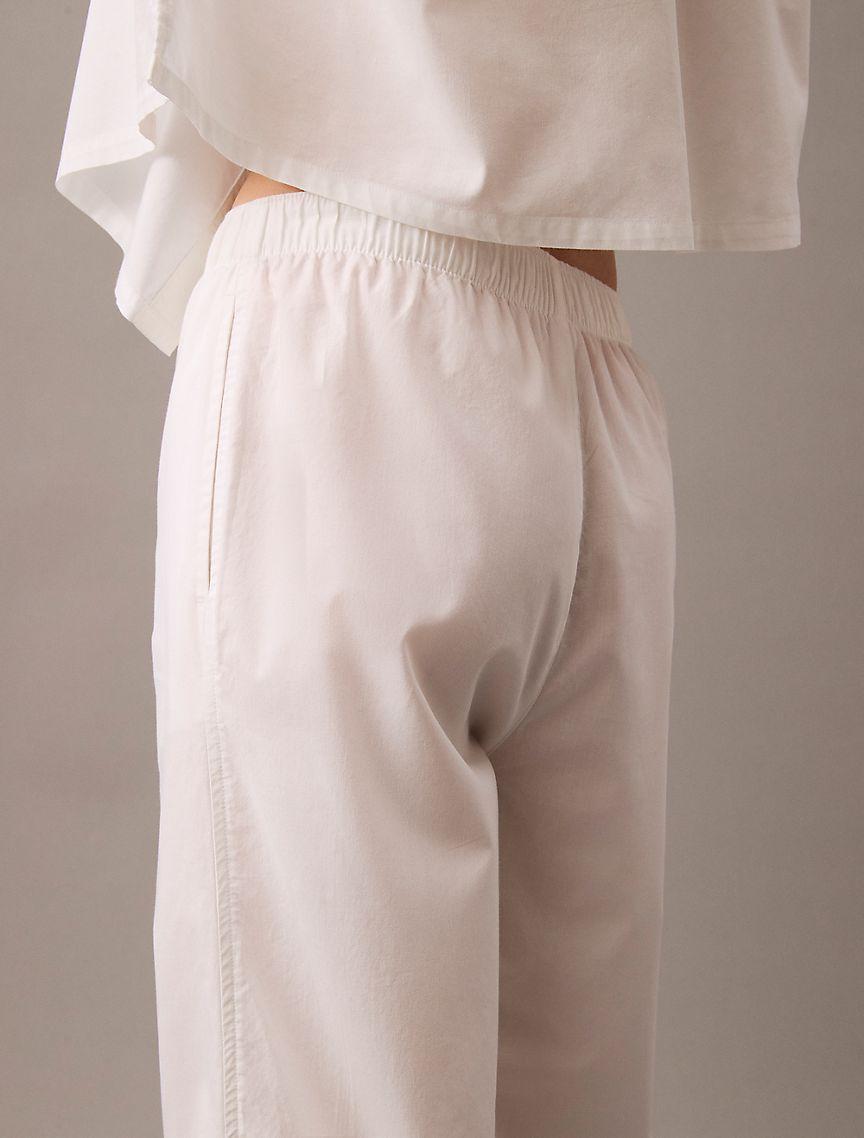 Cotton Poplin Wide Leg Pants Product Image