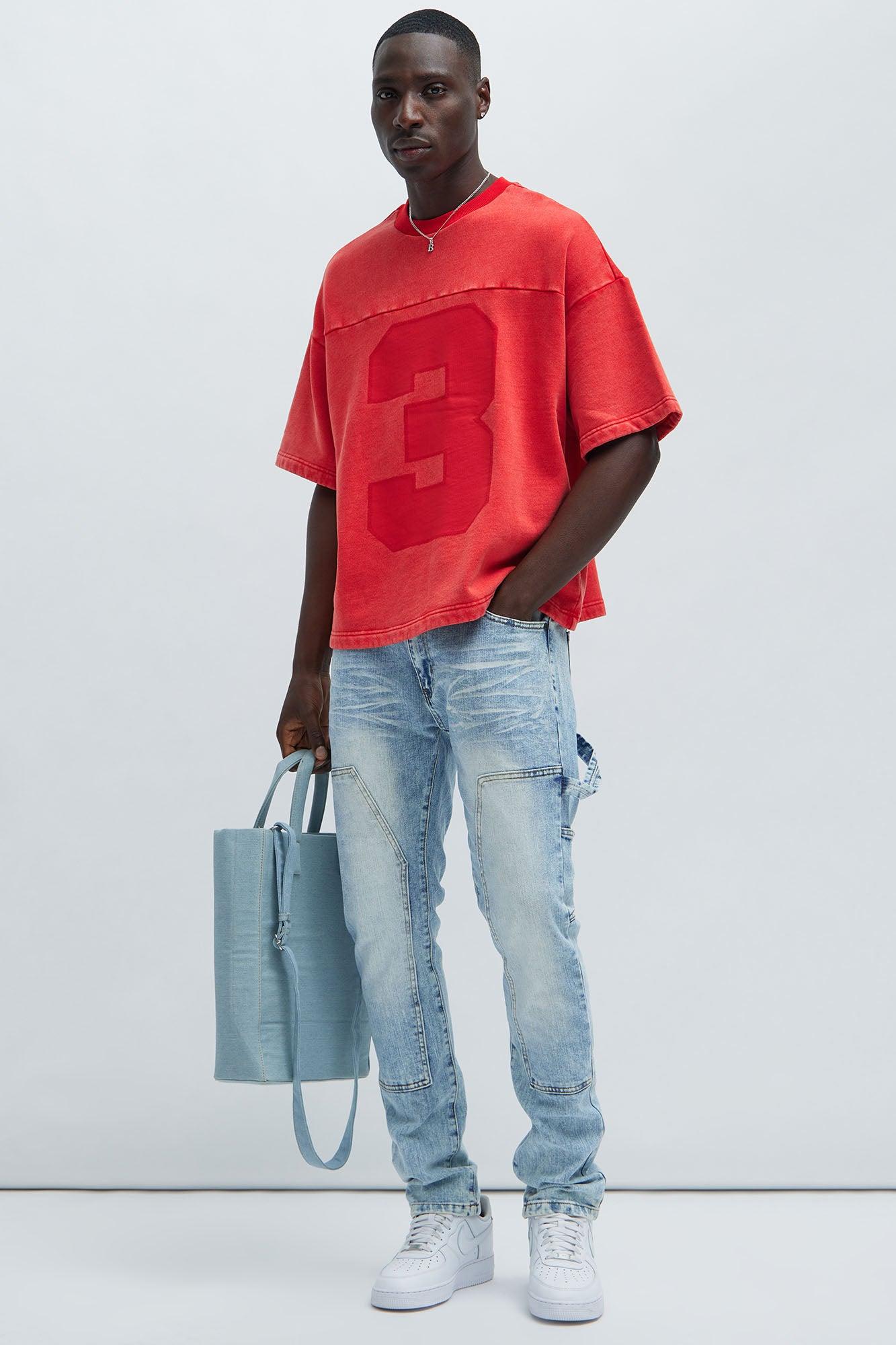 Kyle Oversized Tee - Red Product Image