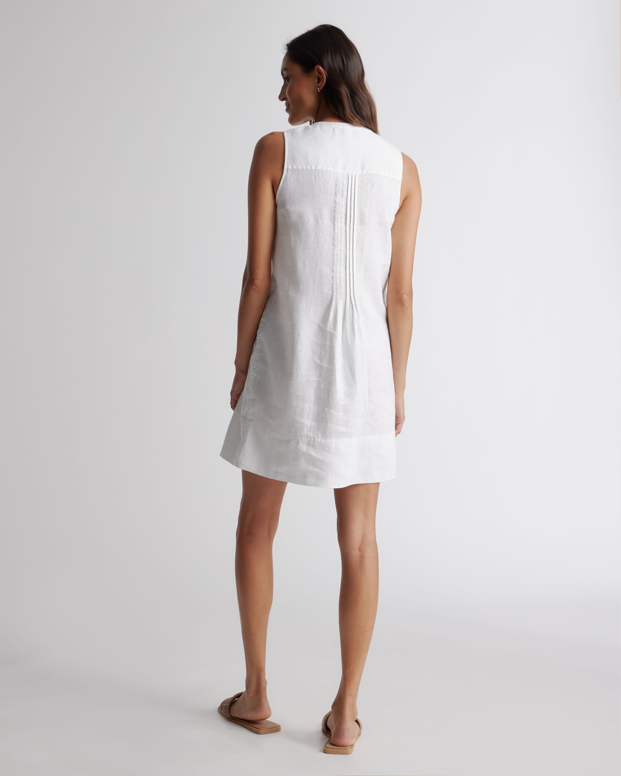 Quince | Women's 100% European Linen Sleeveless Swing Dress Size XS Product Image